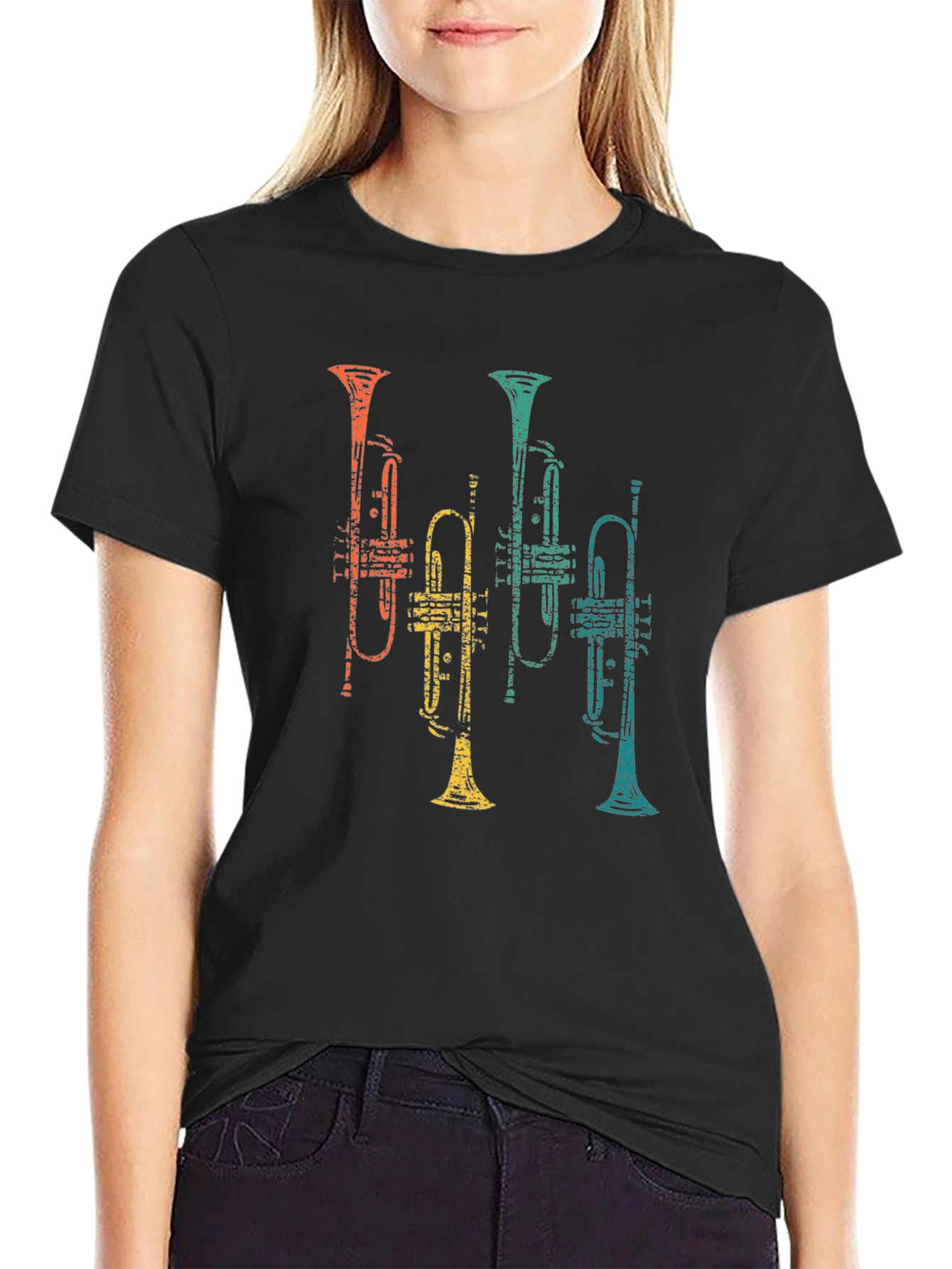 Retro Trumpet Graphic Tee - Music Lovers T-Shirt