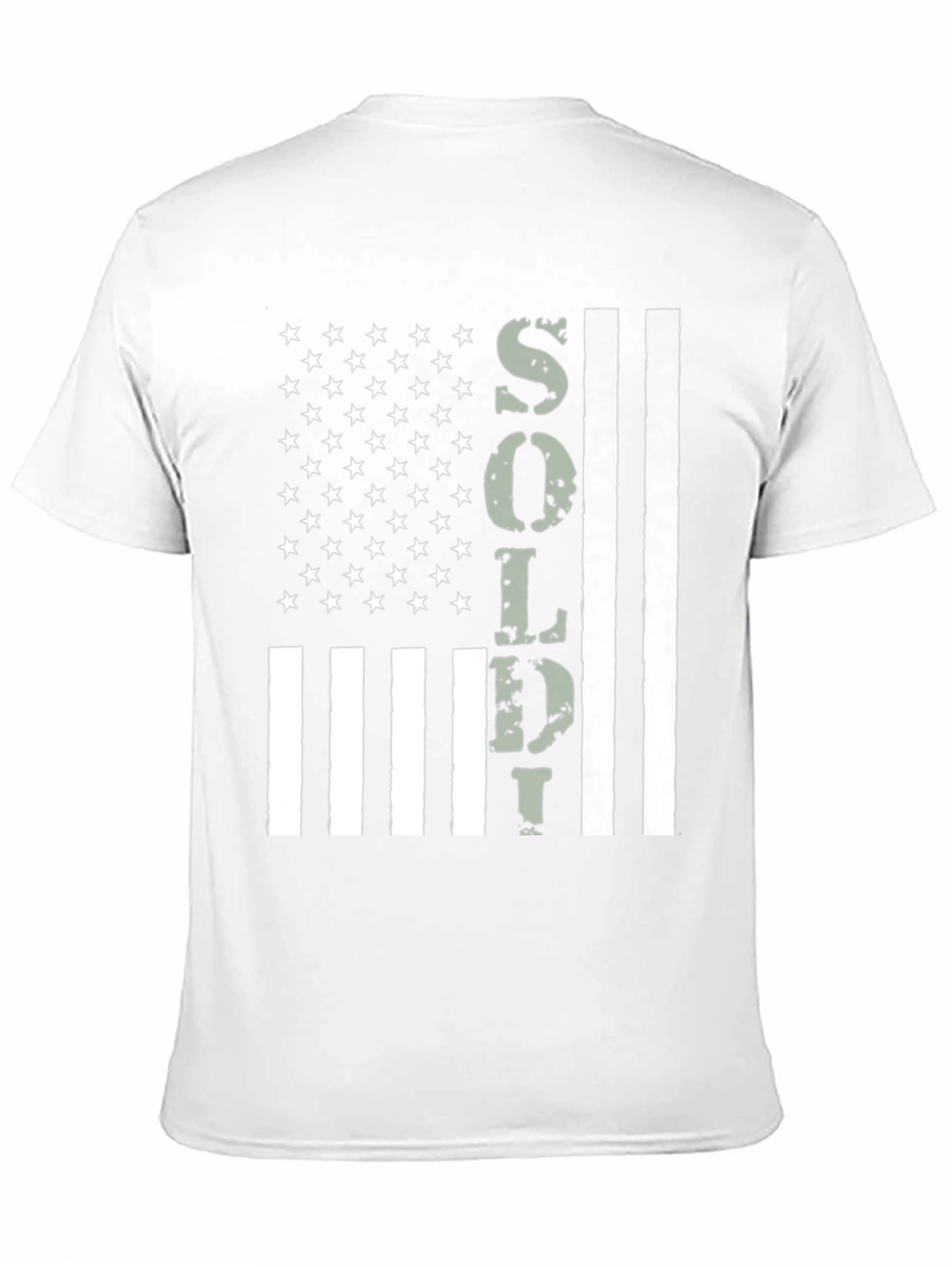 American Flag Soldier Graphic T-Shirt