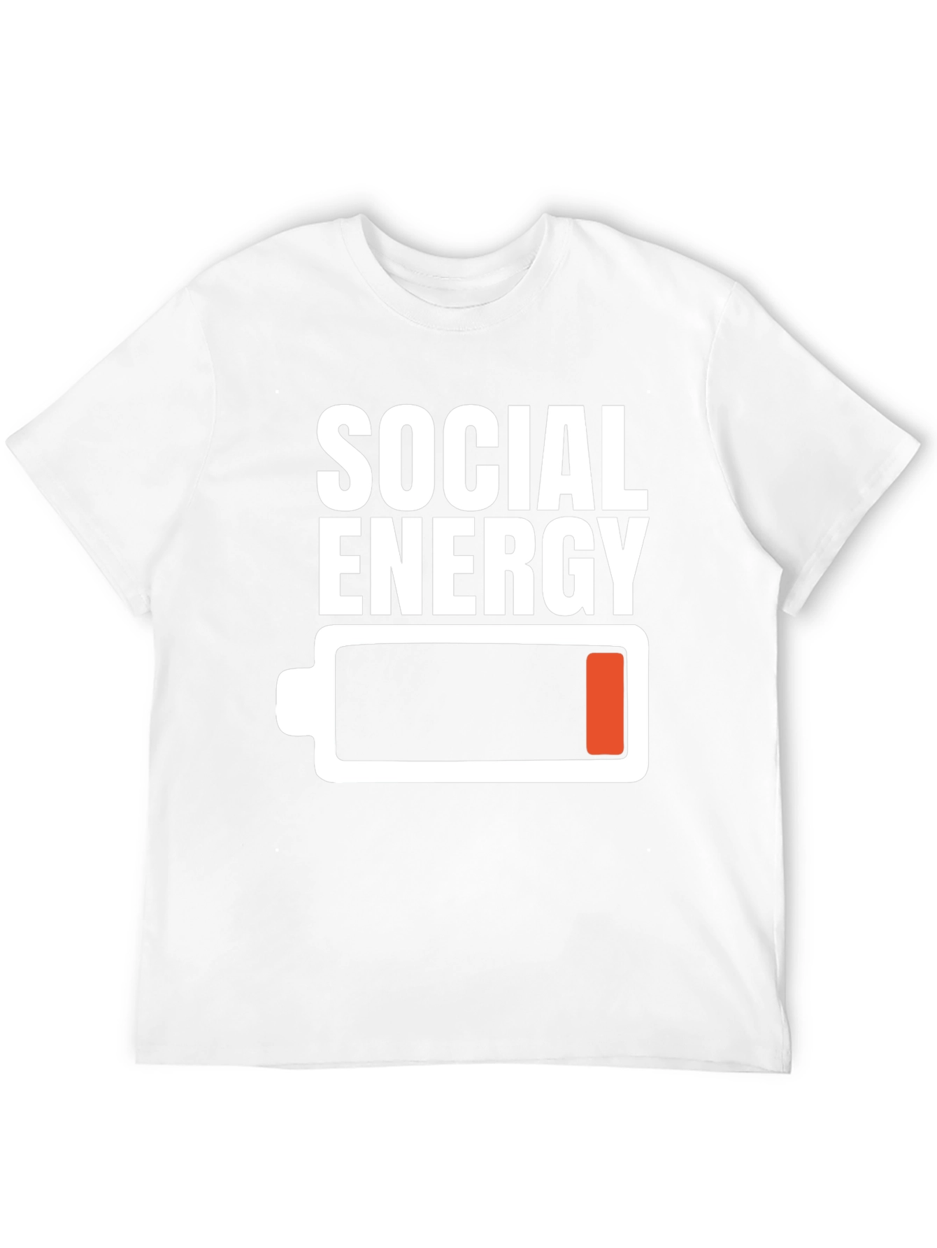 Social Energy Low Battery T-Shirt - Black Graphic Tee