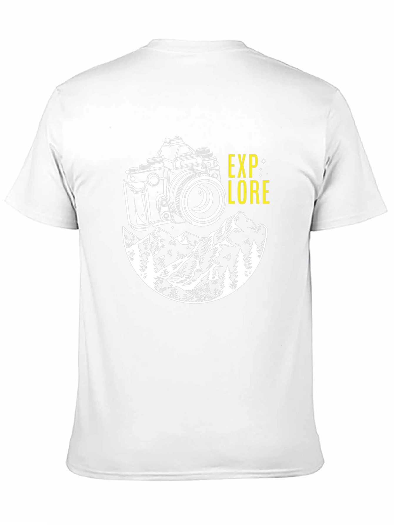 Explore Camera Mountain Graphic Tee - Black