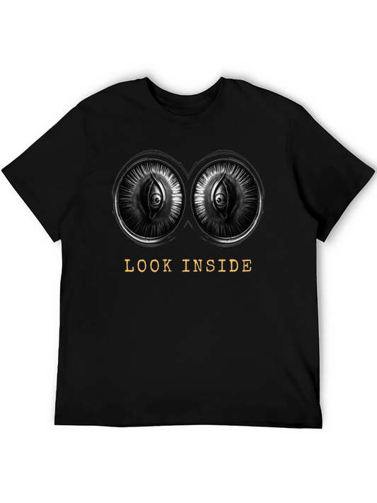 Look Inside Graphic Tee - Unique Eye Design