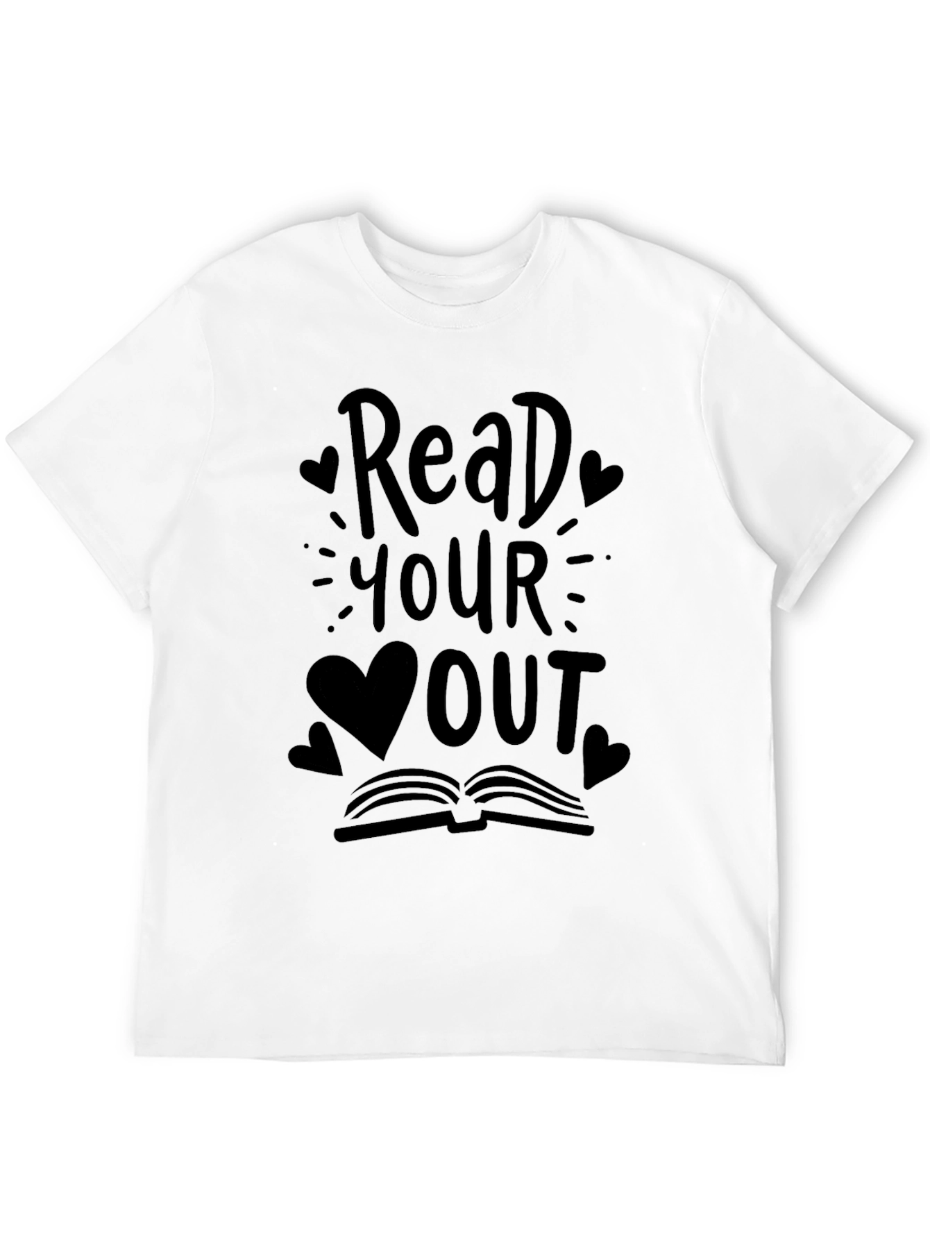 Read Your Heart Out Black Graphic Tee