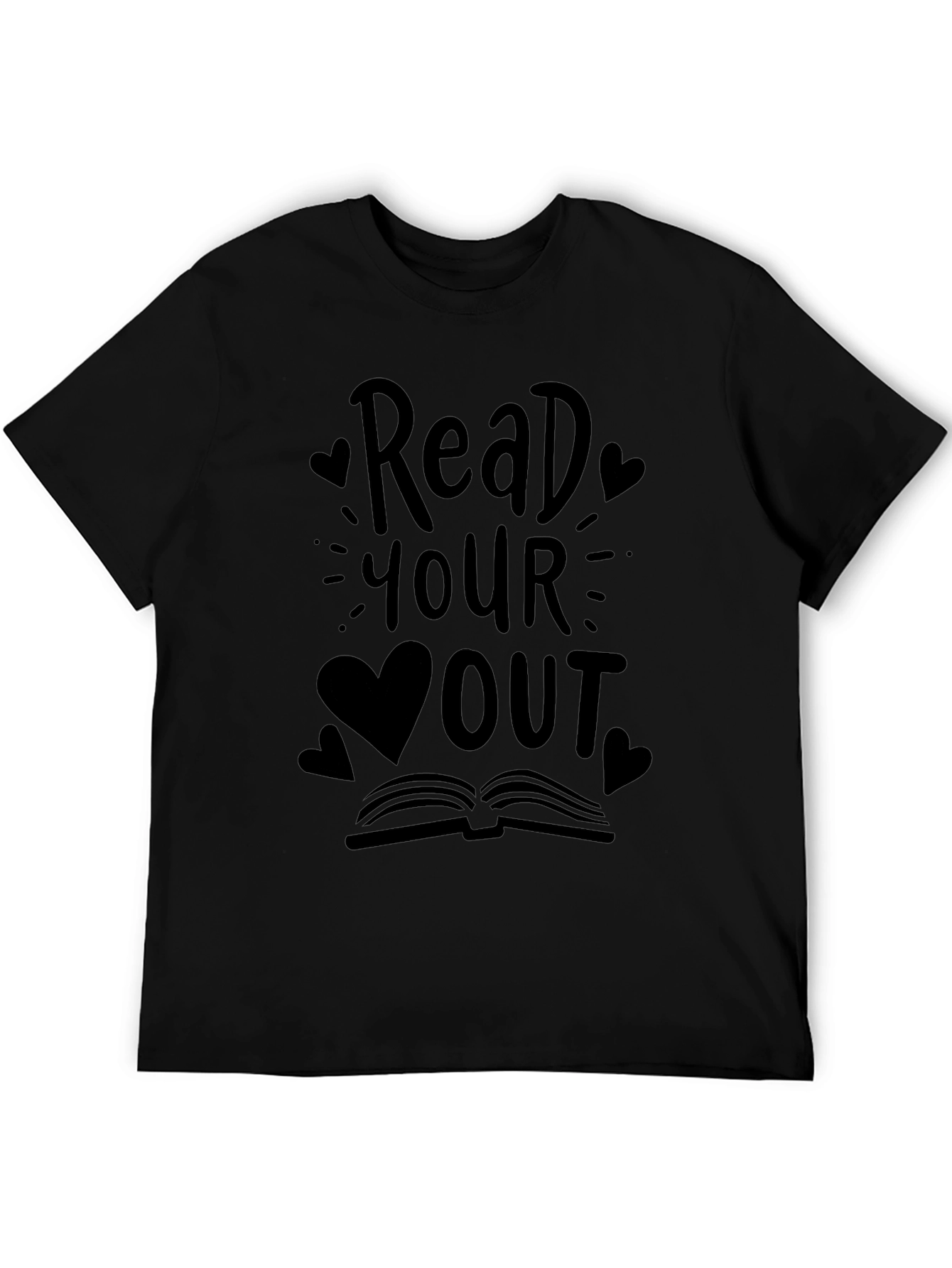 Read Your Heart Out Black Graphic Tee