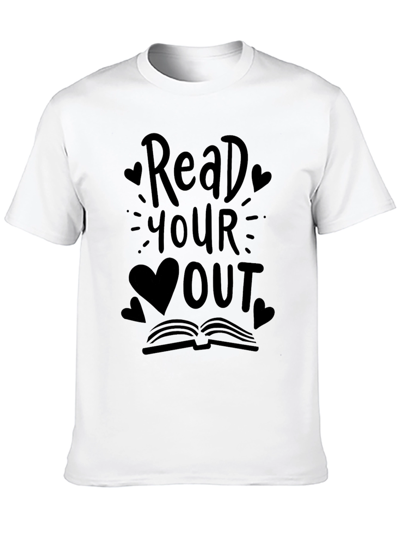 Read Your Heart Out Black Graphic Tee