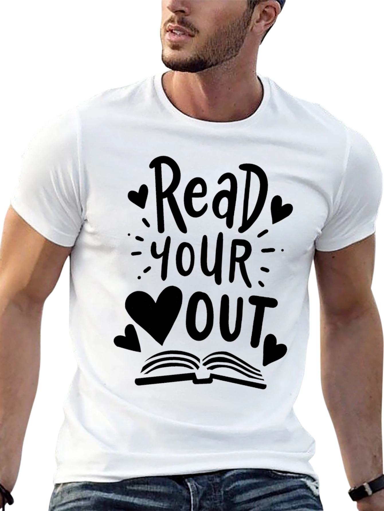 Read Your Heart Out Black Graphic Tee