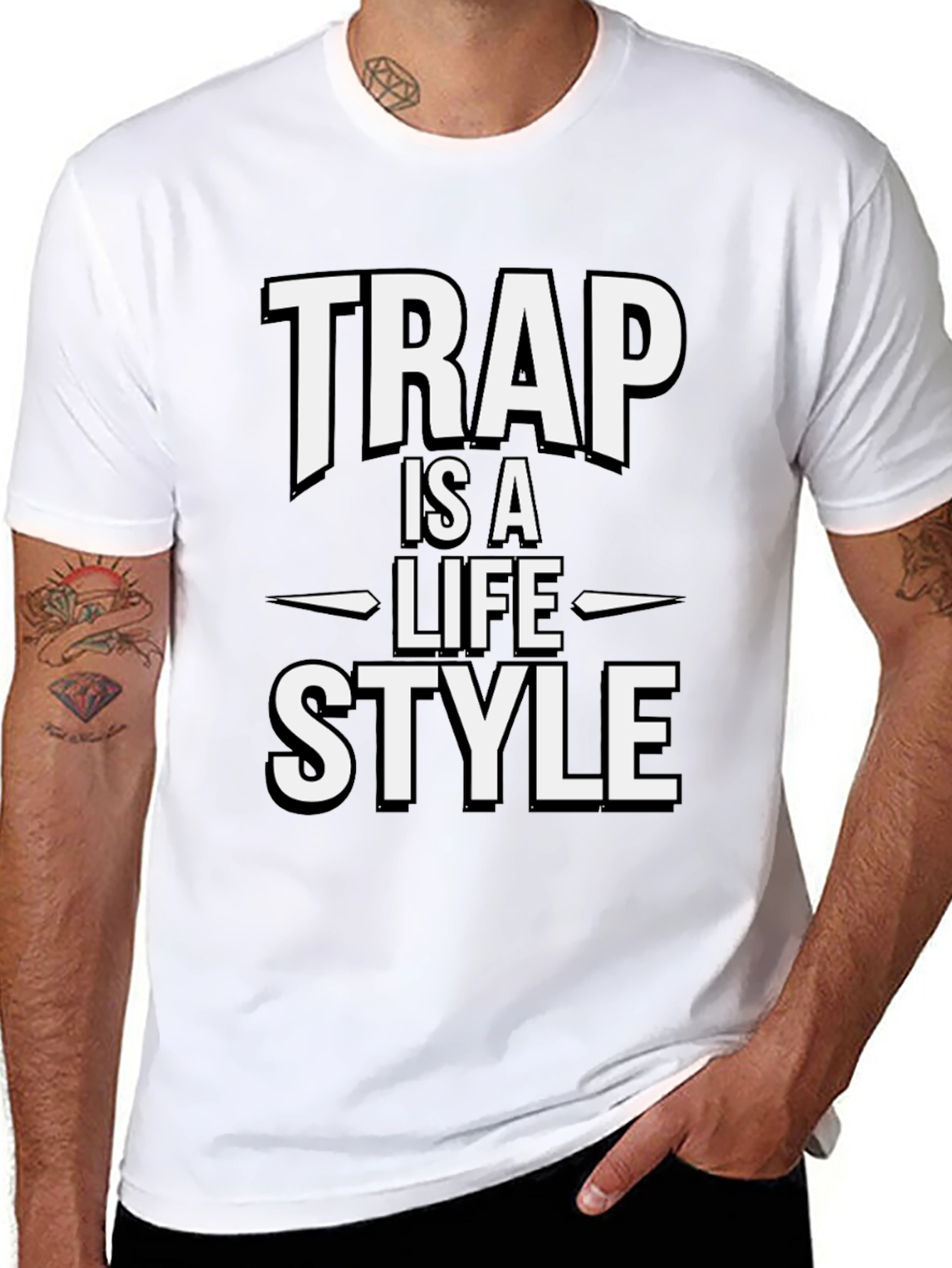 Trap is a Lifestyle Black T-Shirt