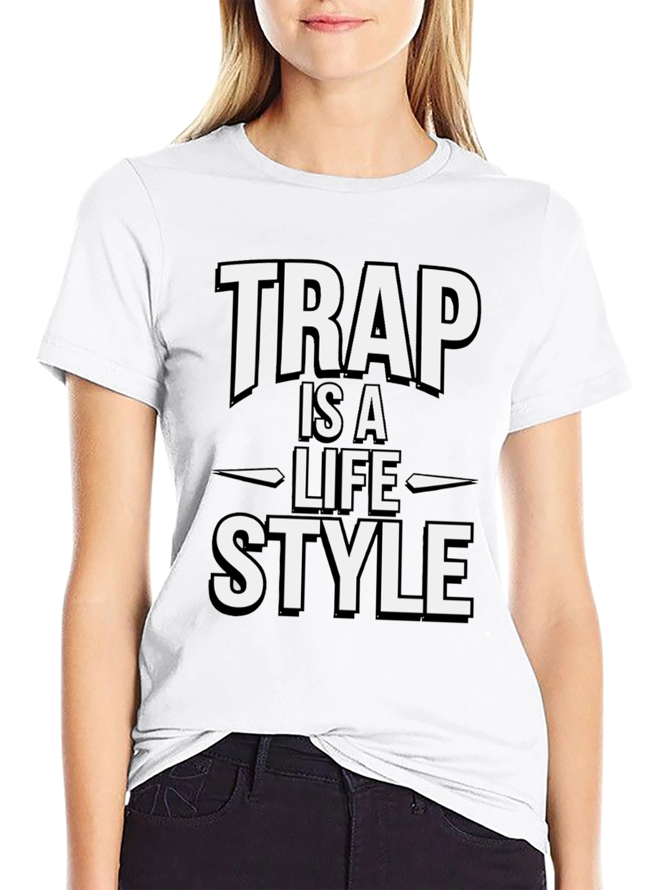 Trap is a Lifestyle Black T-Shirt
