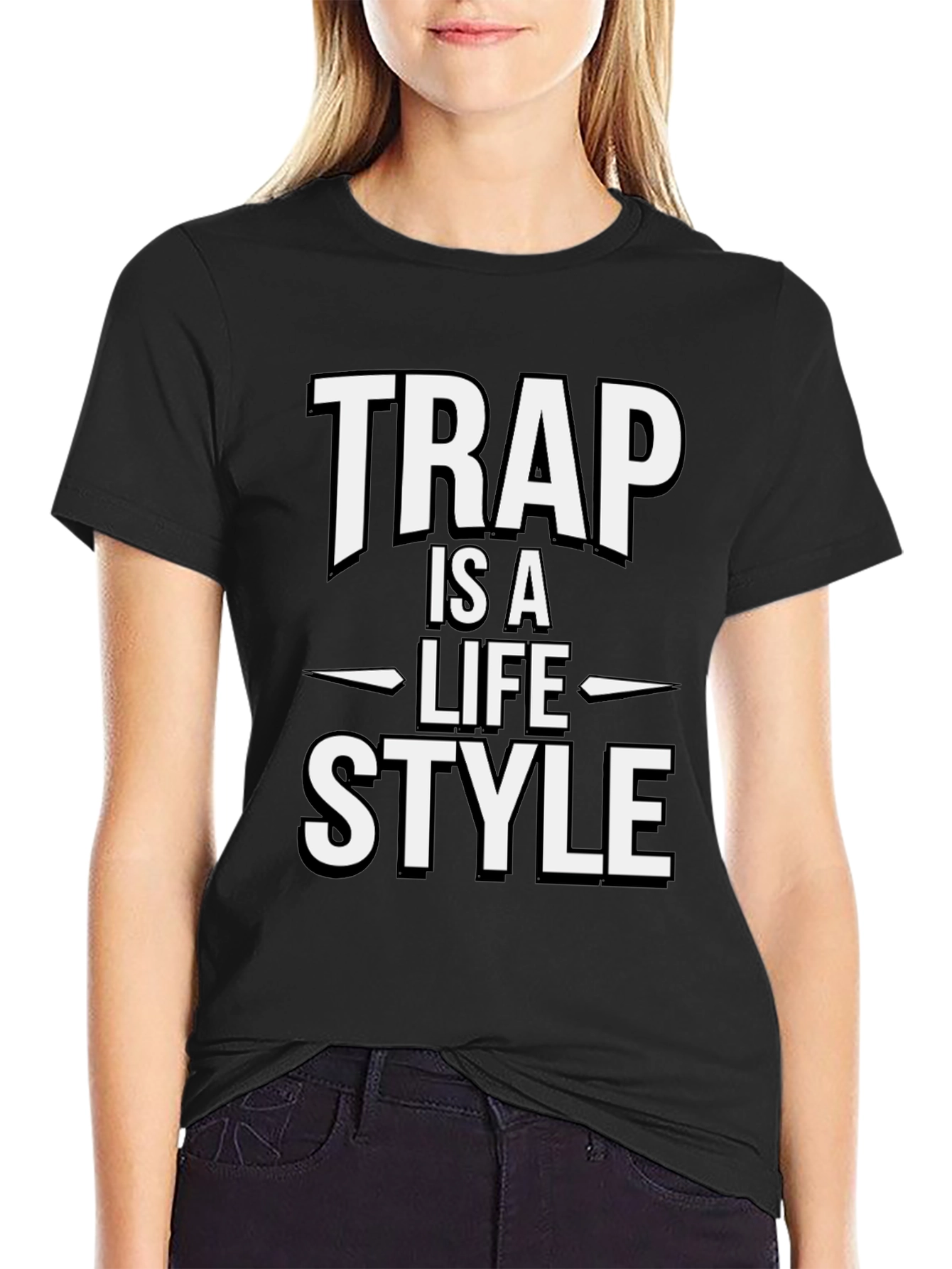 Trap is a Lifestyle Black T-Shirt
