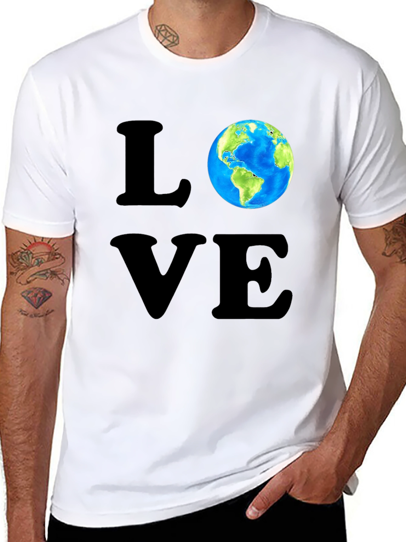 Love Earth T-Shirt - Graphic Print Tee