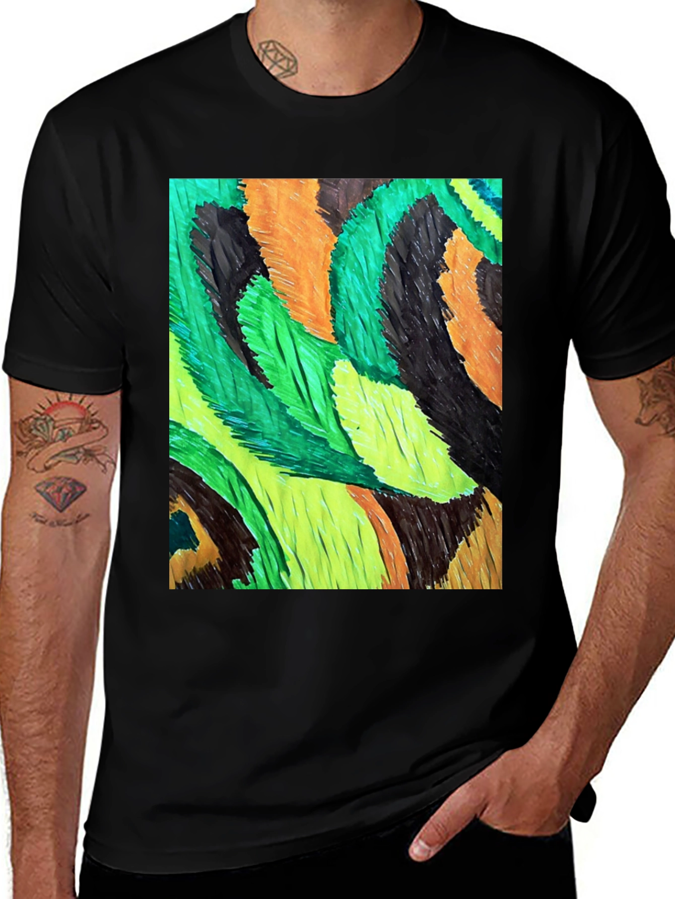 Abstract Swirl Tee - Unique Graphic Print Shirt