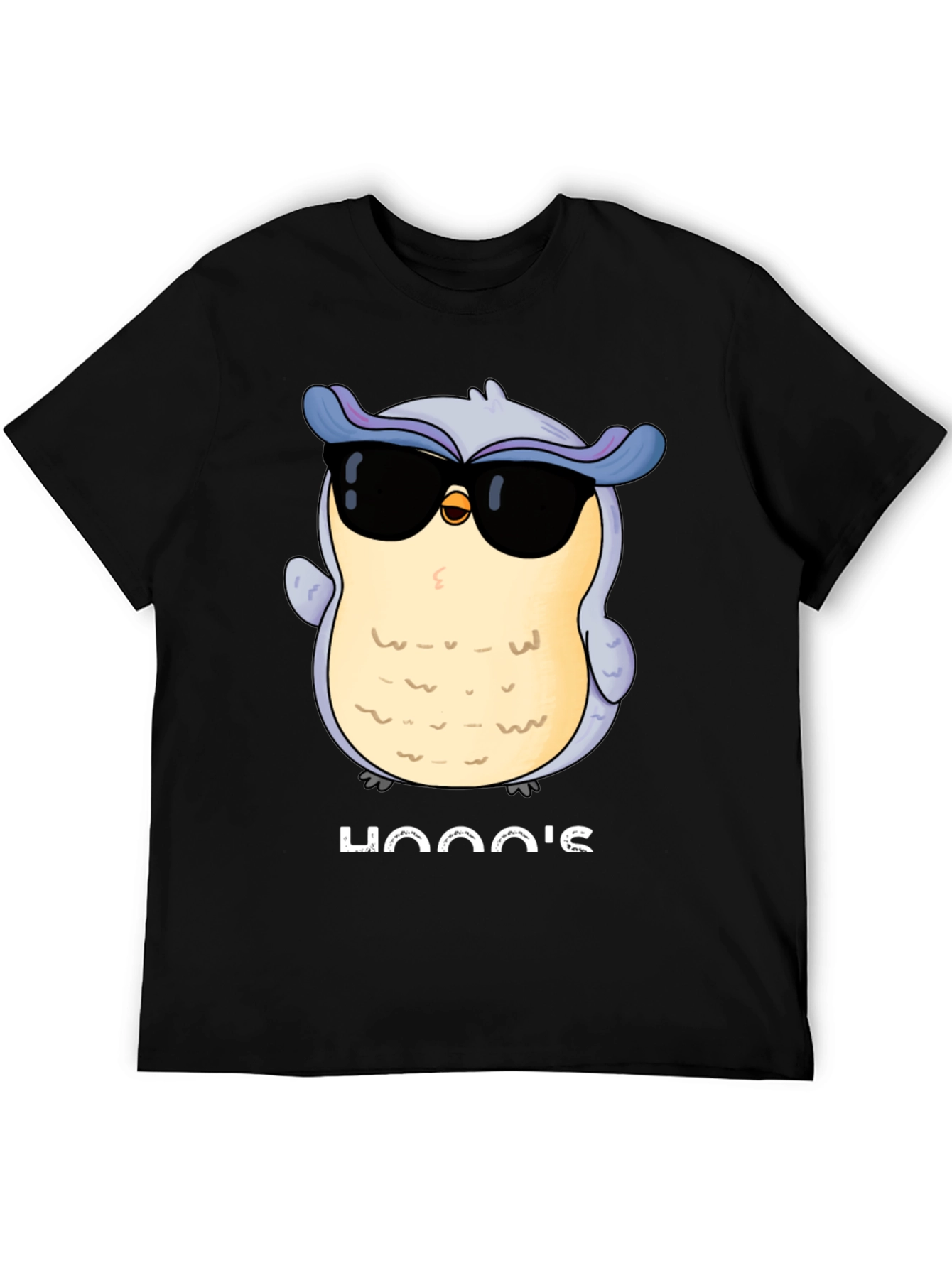 Cool Owl Graphic Tee - Hooos There? Black T-Shirt
