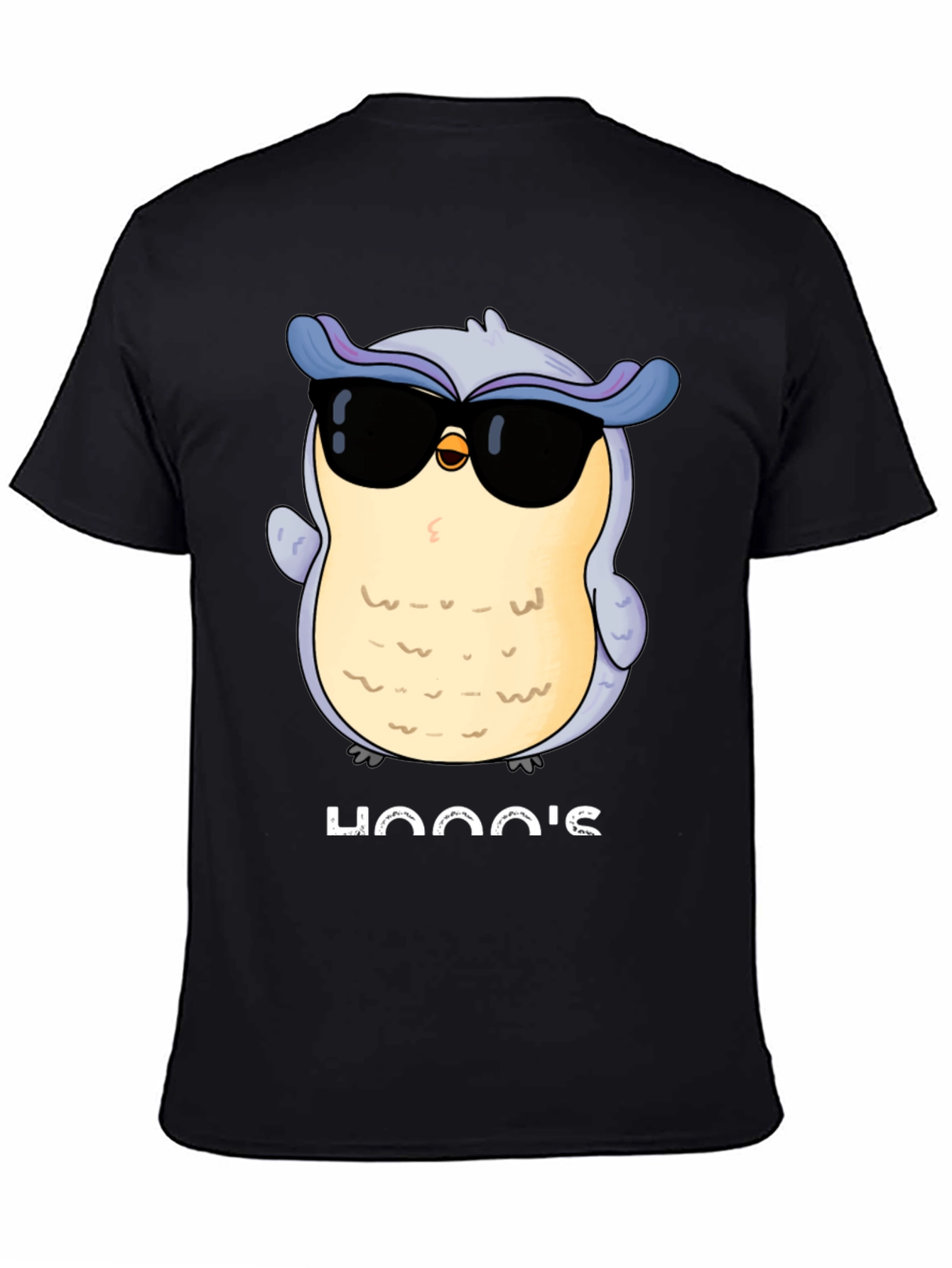 Cool Owl Graphic Tee - Hooos There? Black T-Shirt