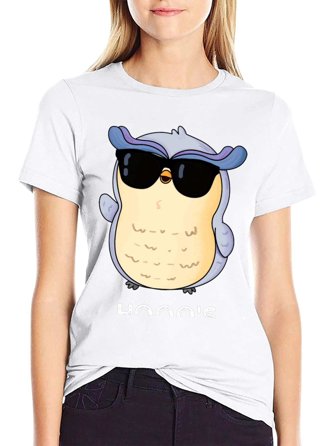 Cool Owl Graphic Tee - Hooos There? Black T-Shirt