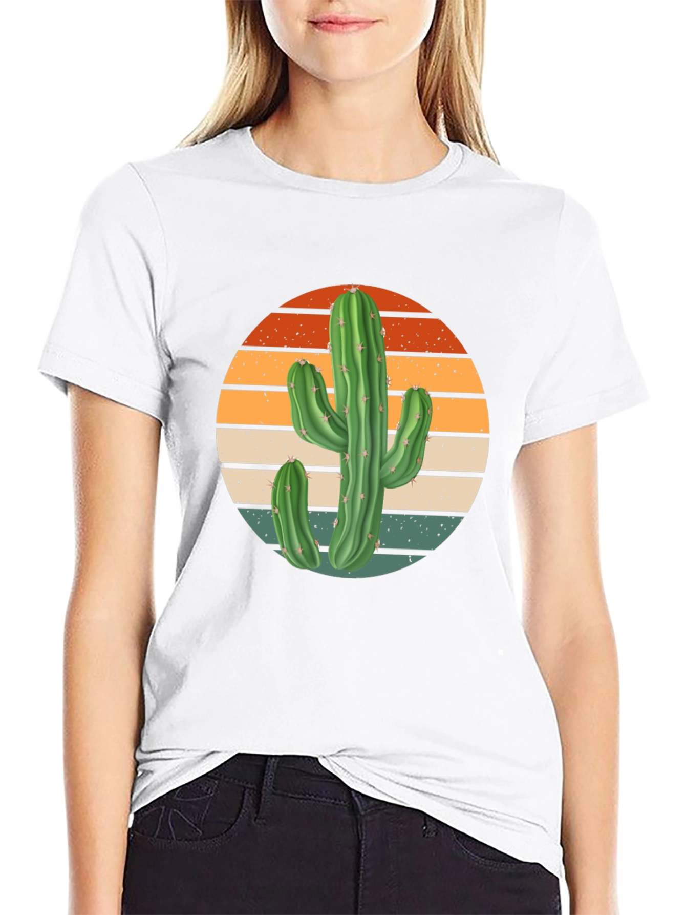Cactus Sunset Graphic Tee - Unique Desert Style
