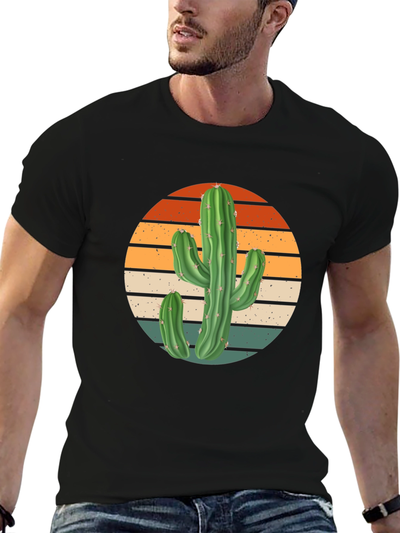 Cactus Sunset Graphic Tee - Unique Desert Style