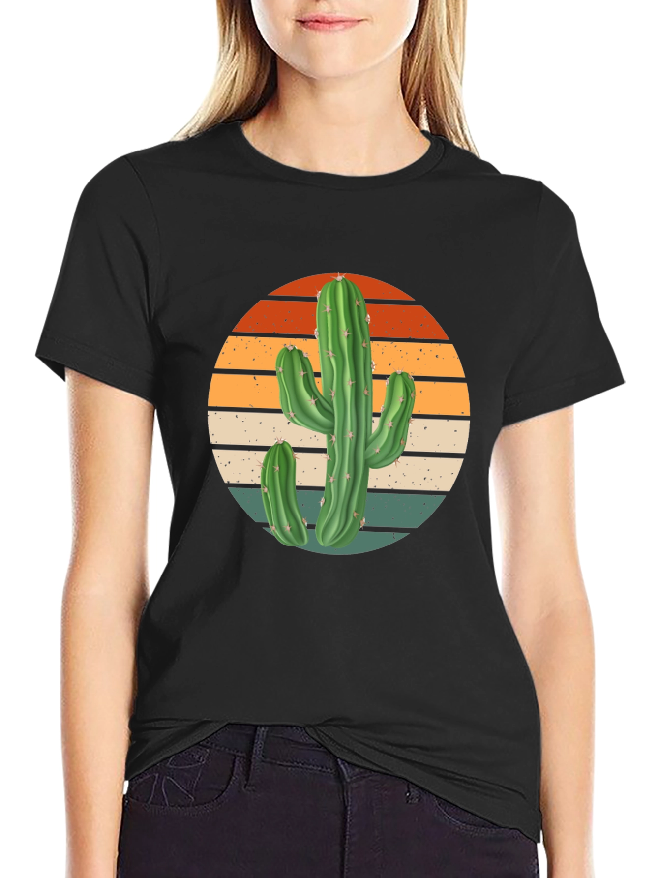 Cactus Sunset Graphic Tee - Unique Desert Style