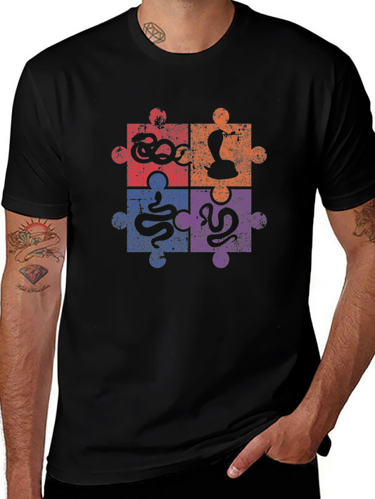 Puzzle Snakes Graphic Tee - Unique Reptile Design
