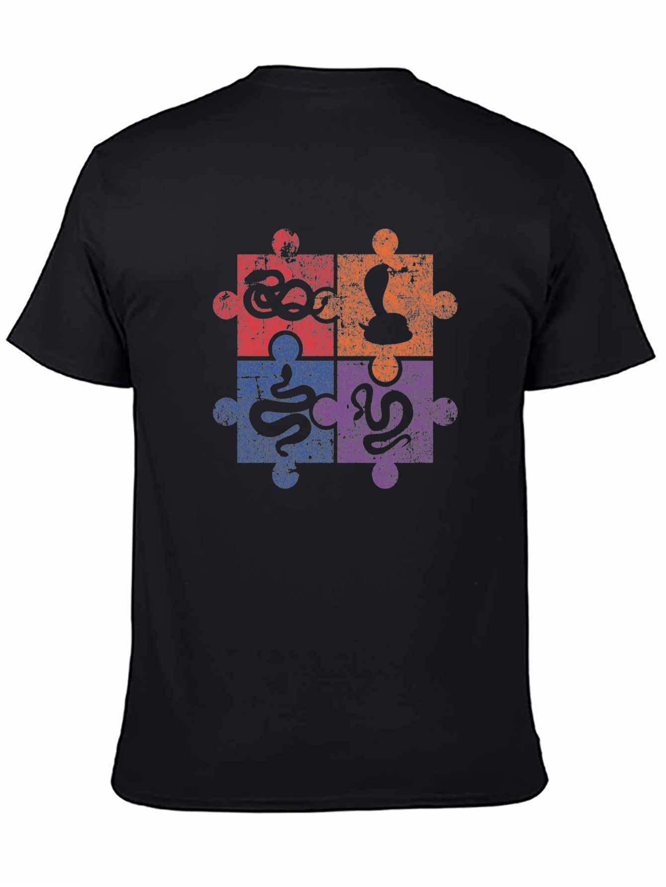 Puzzle Snakes Graphic Tee - Unique Reptile Design