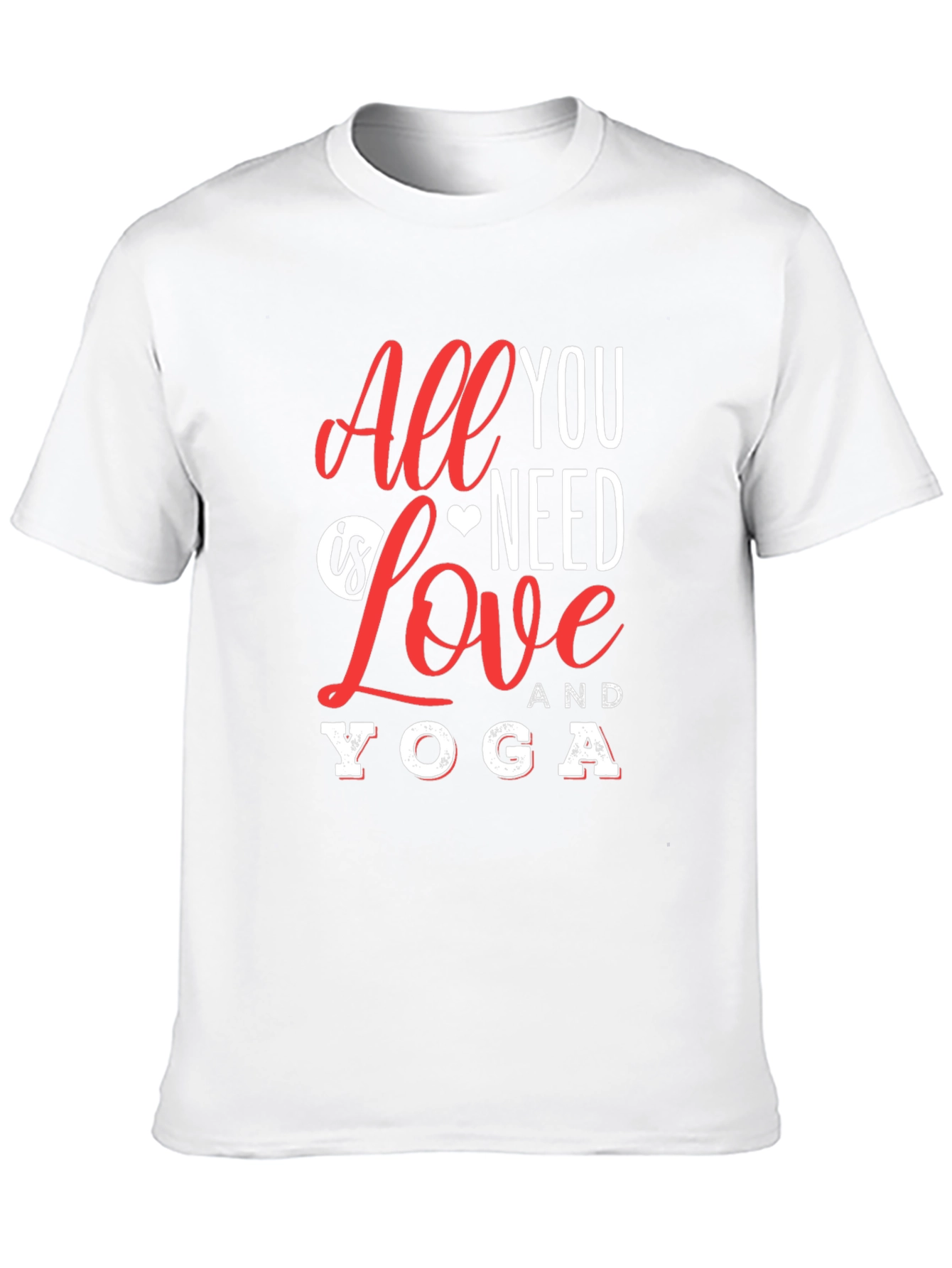 All You Need Is Love and Yoga Graphic T-Shirt