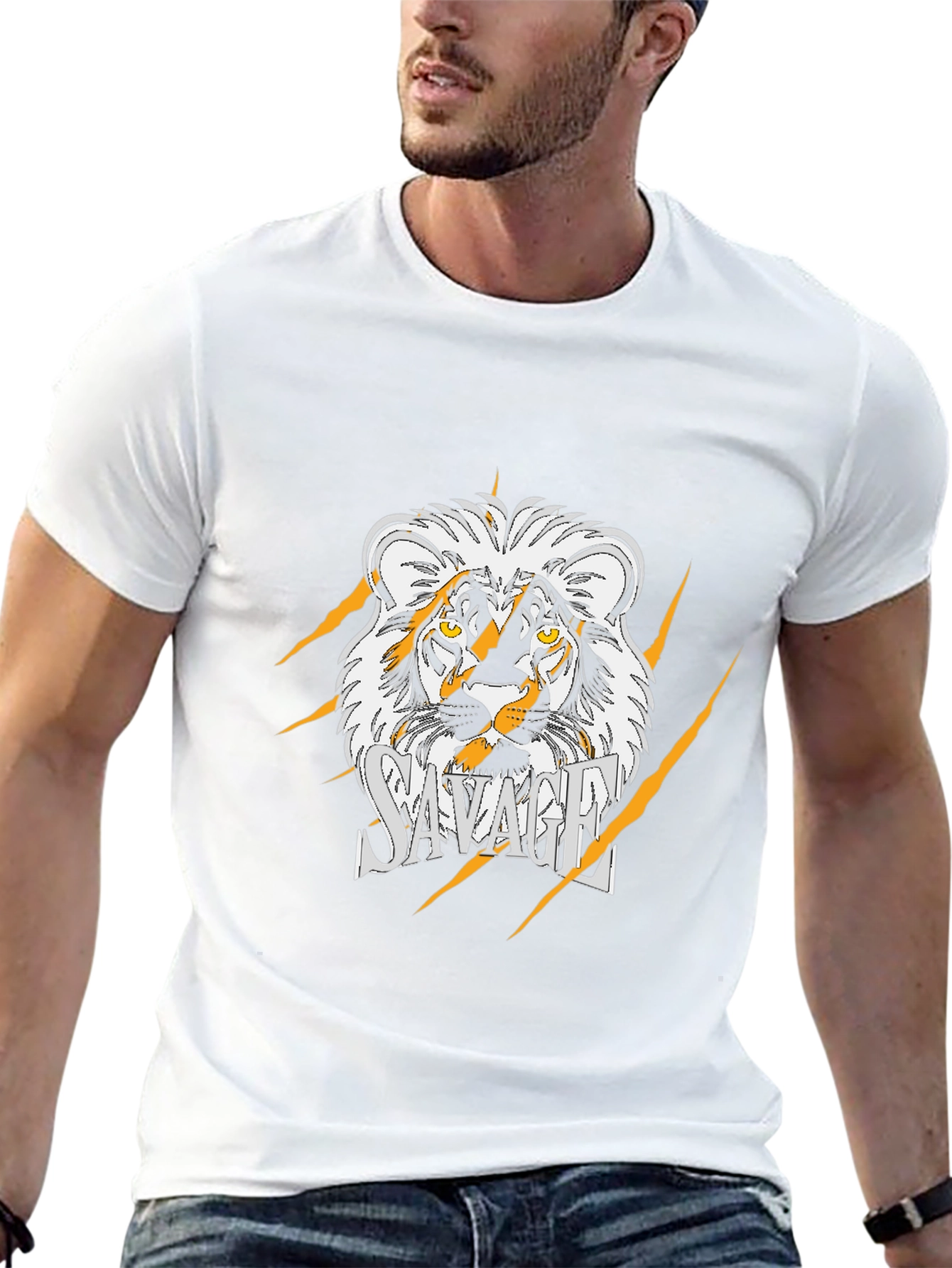 Savage Lion Graphic Black T-Shirt
