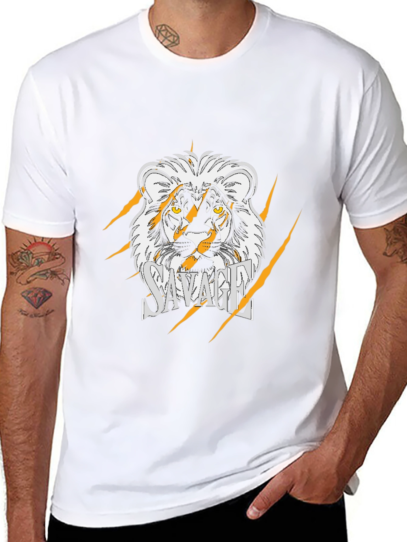 Savage Lion Graphic Black T-Shirt