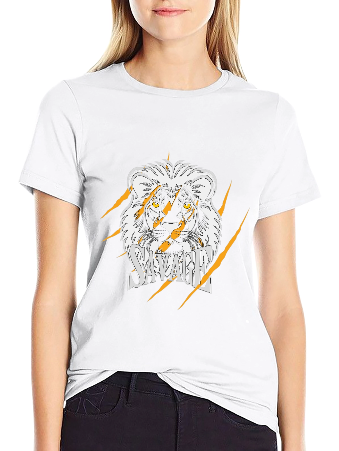 Savage Lion Graphic Black T-Shirt