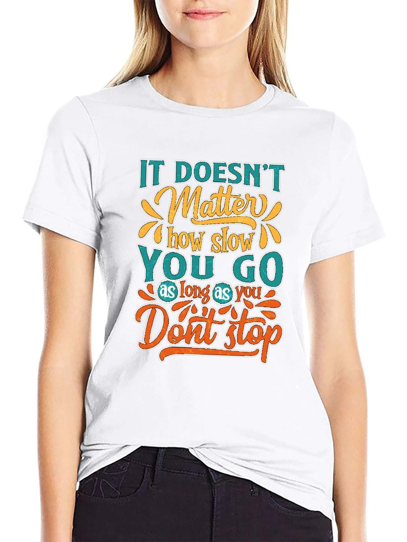 Motivational T-Shirt: Never Stop Going