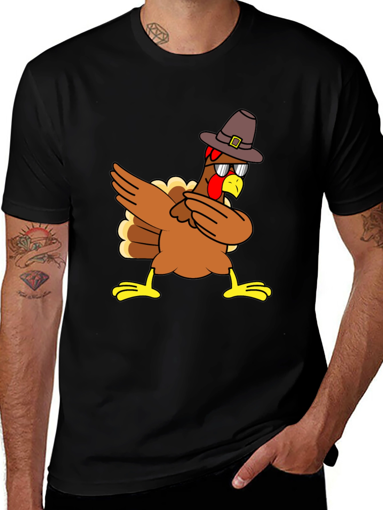 Dabbing Turkey Pilgrim T-Shirt