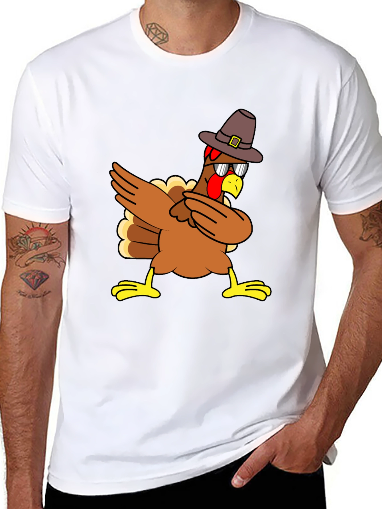 Dabbing Turkey Pilgrim T-Shirt