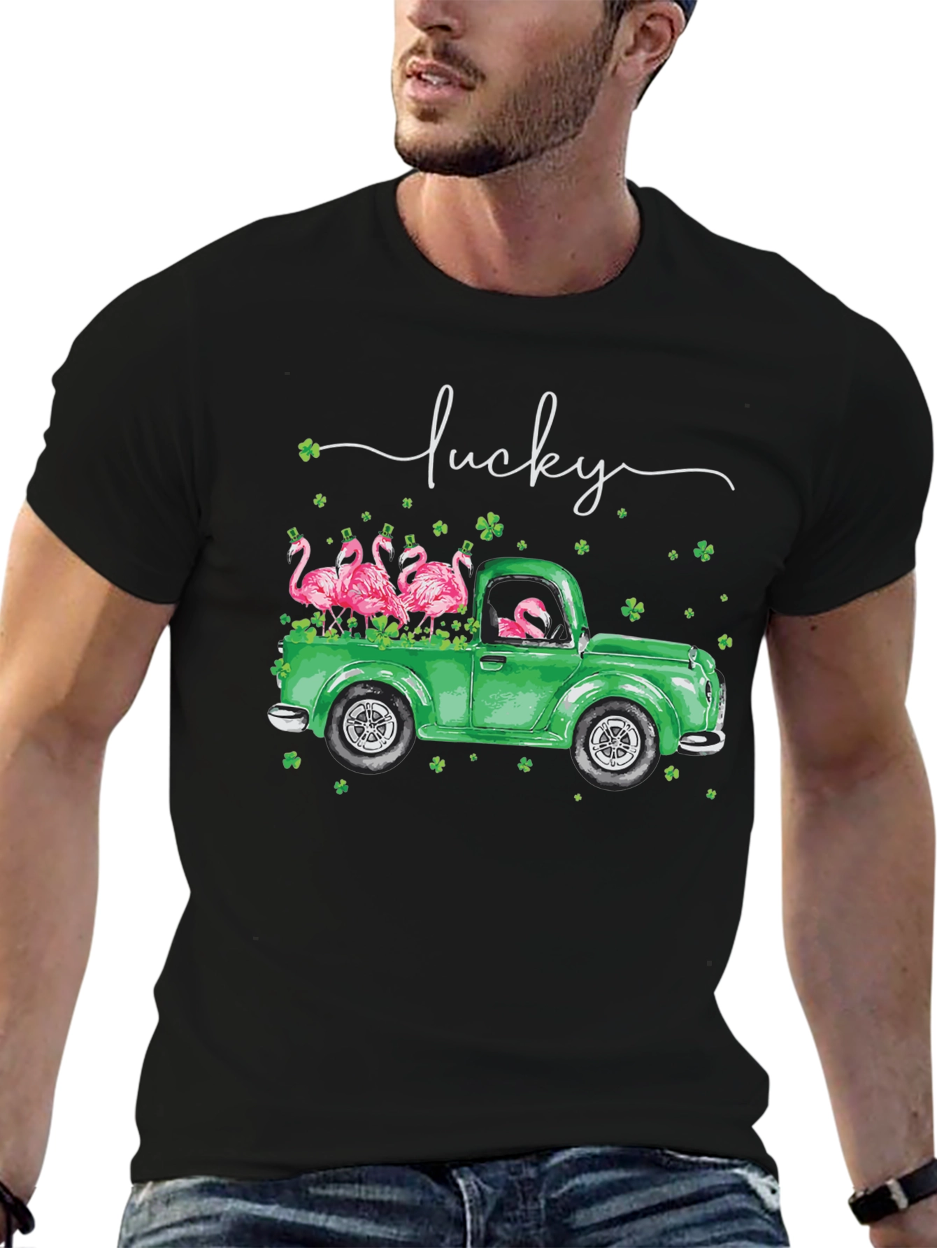 Lucky Flamingo St. Patricks Day T-Shirt