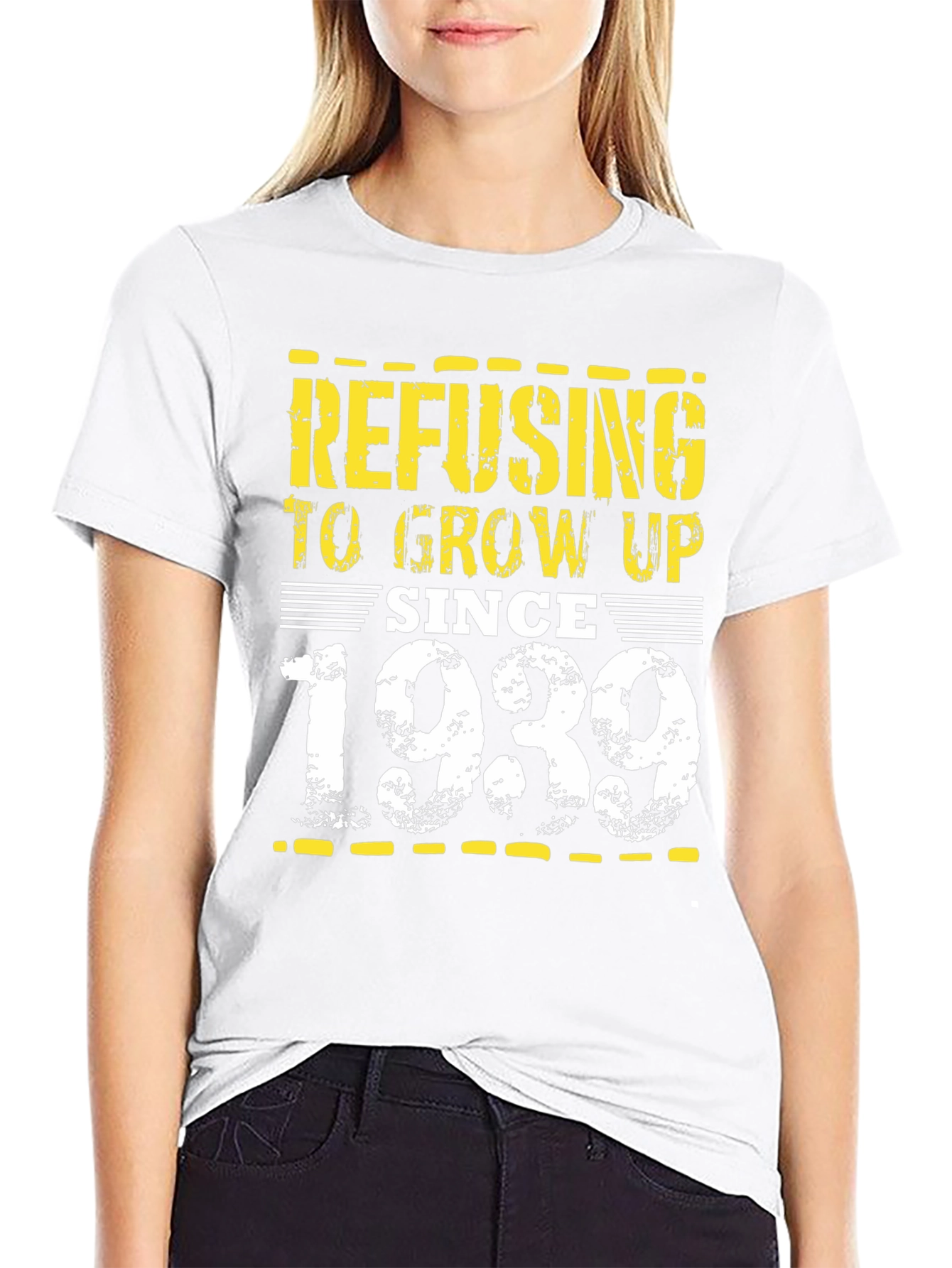 Refusing to Grow Up Since 1939 Black Tee