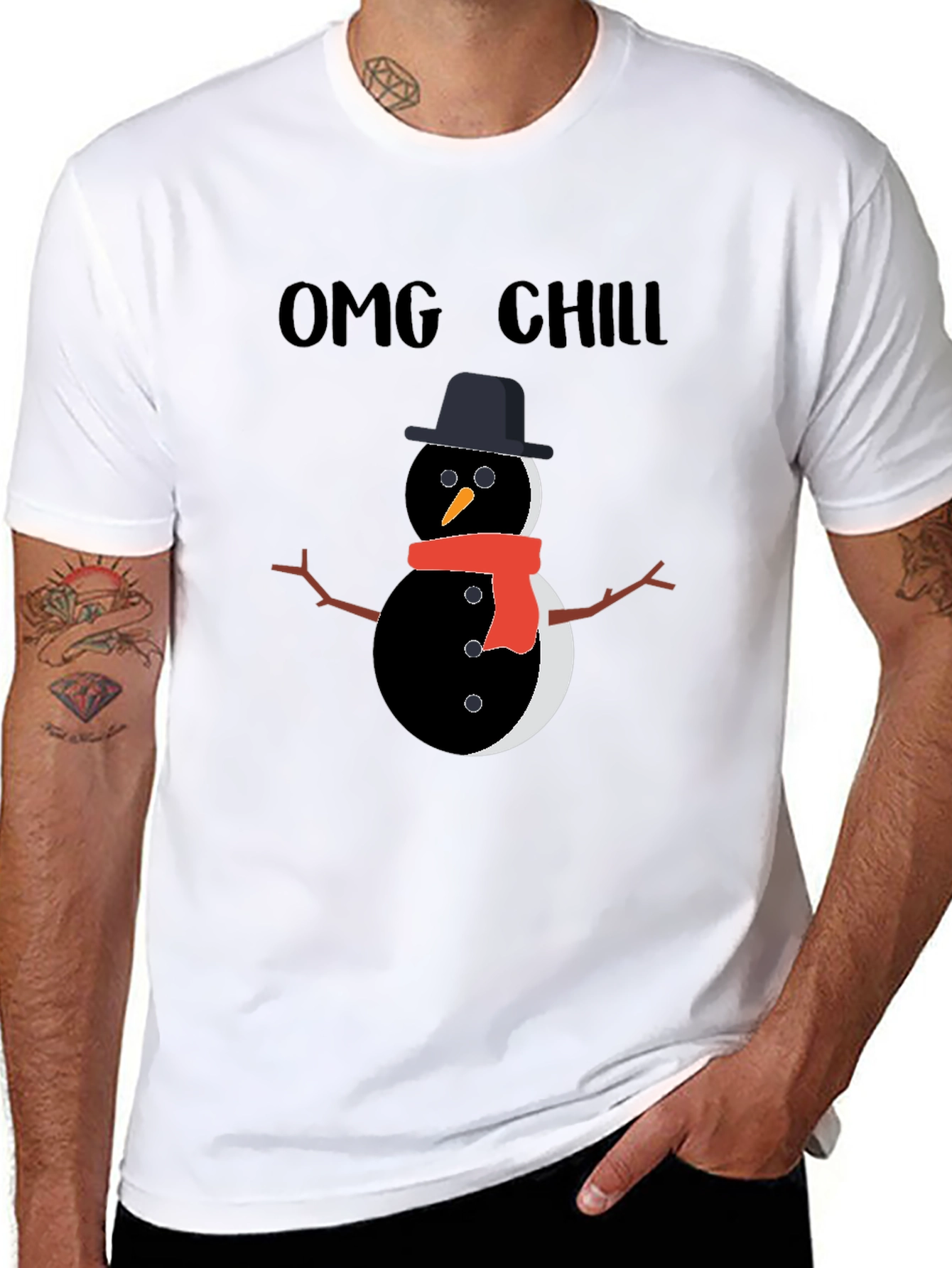 OMG Chill Snowman Graphic Tee