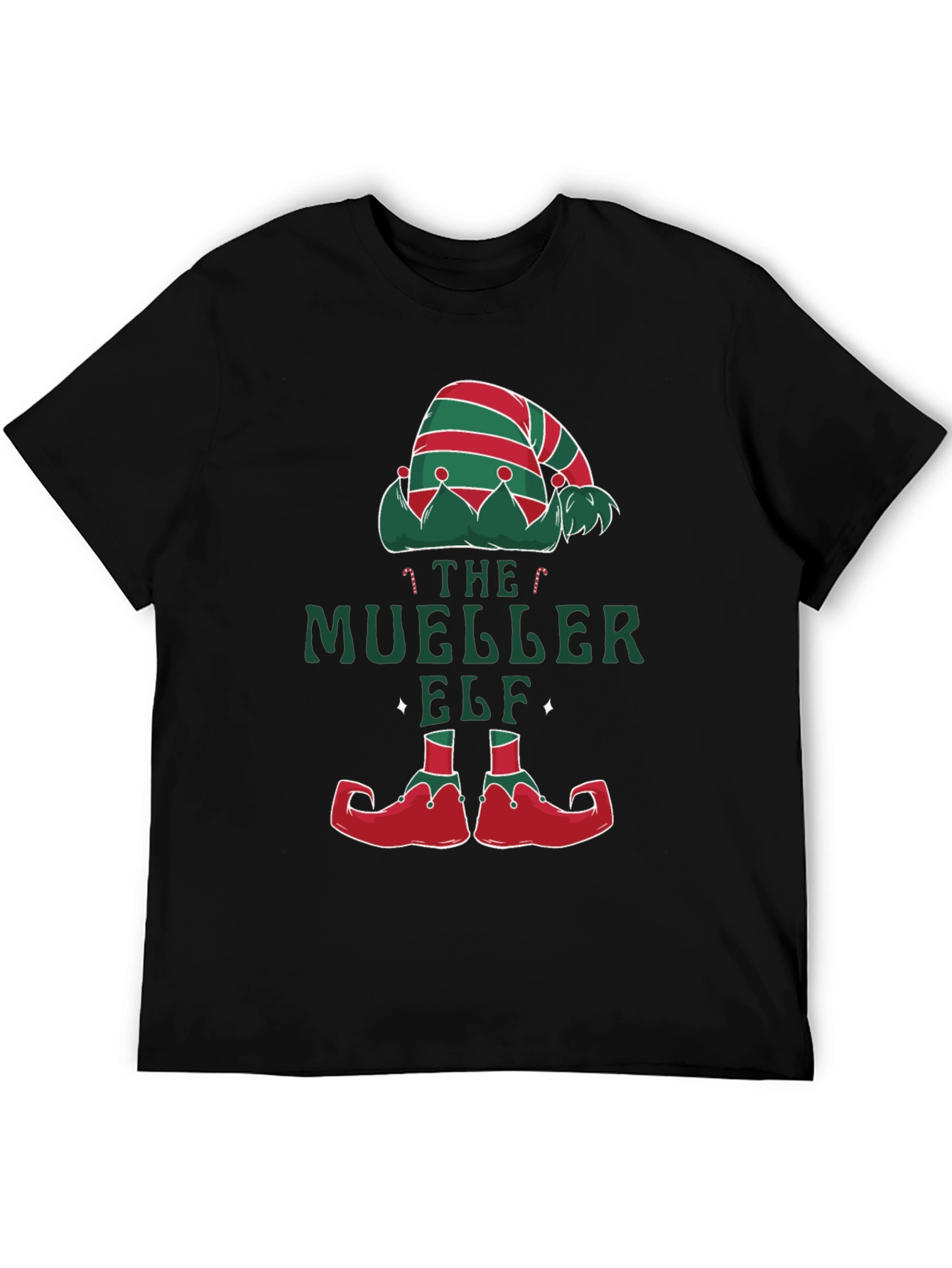 The Mueller Elf Christmas Holiday Graphic Tee Shirt