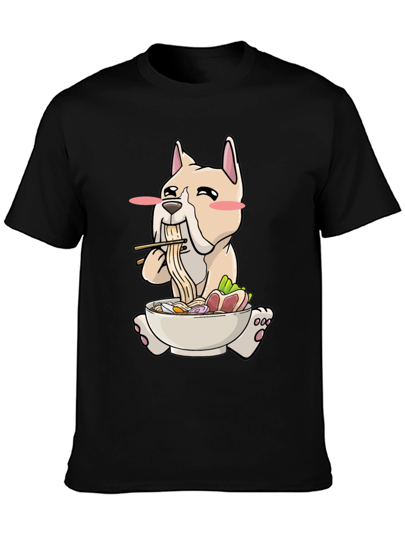 Dog Ramen T-Shirt - Cute Cartoon Graphic Tee