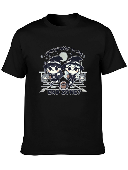 Witch Way to The End Zone Football T-Shirt
