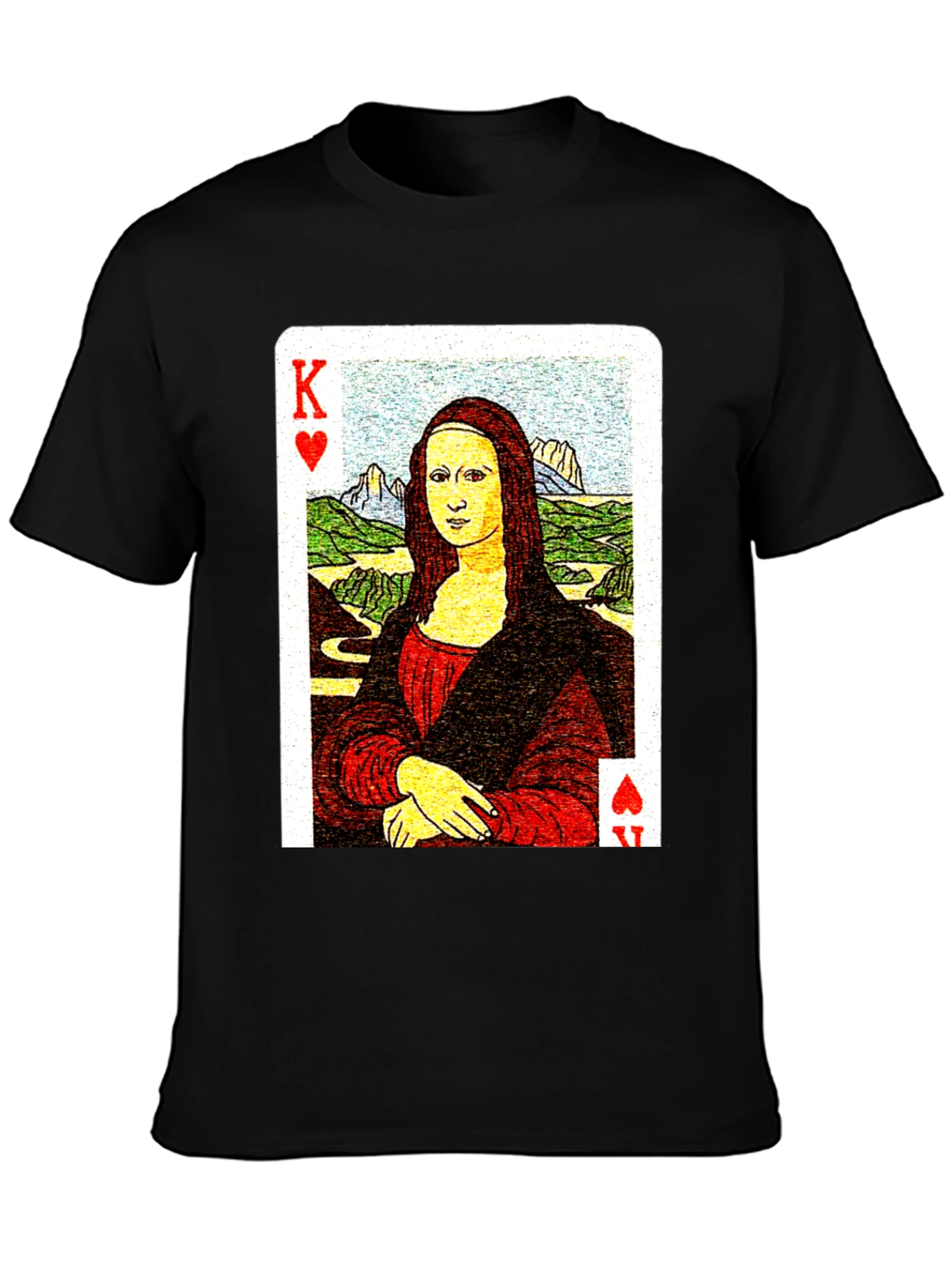Mona Lisa King of Hearts Graphic Tee
