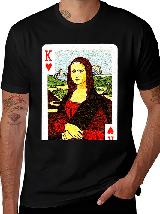 Mona Lisa King of Hearts Graphic Tee