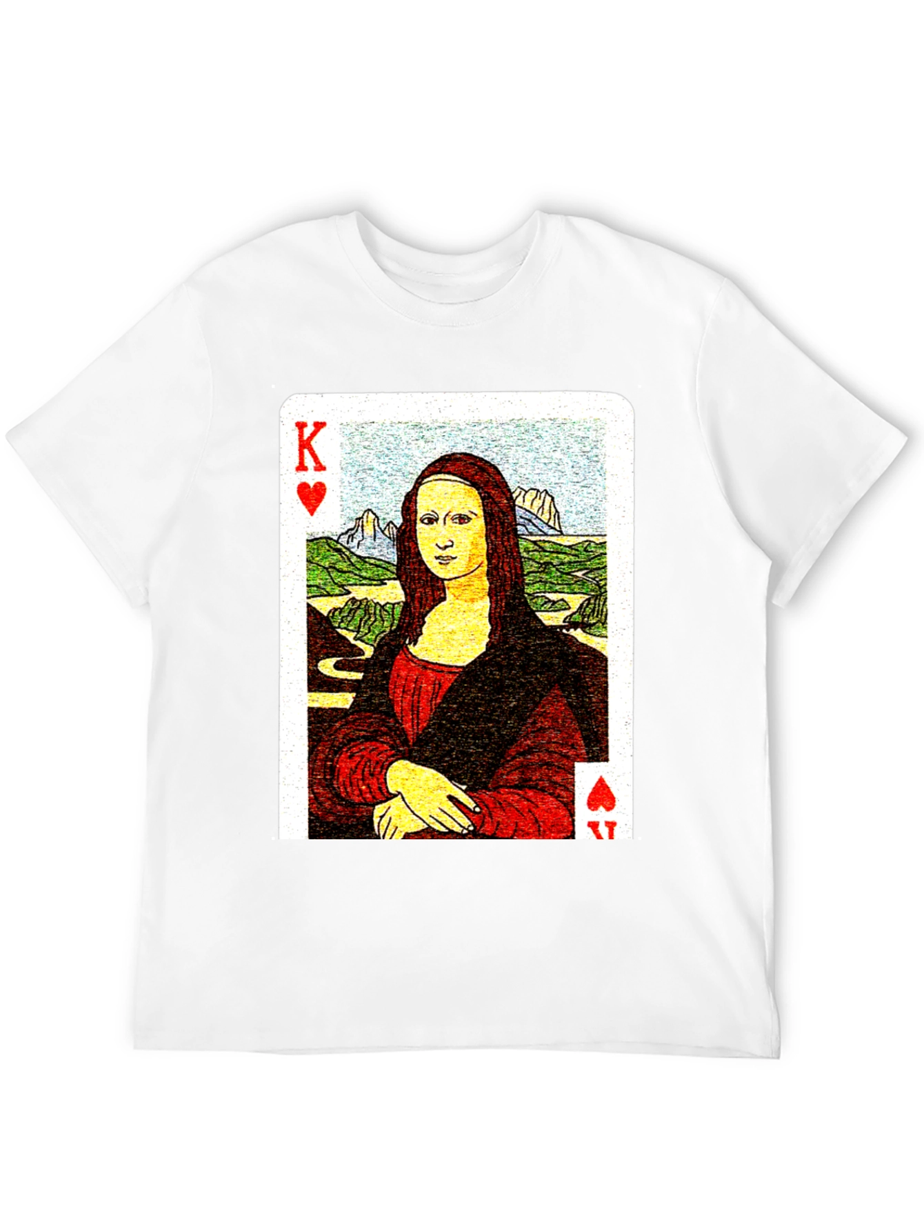 Mona Lisa King of Hearts Graphic Tee