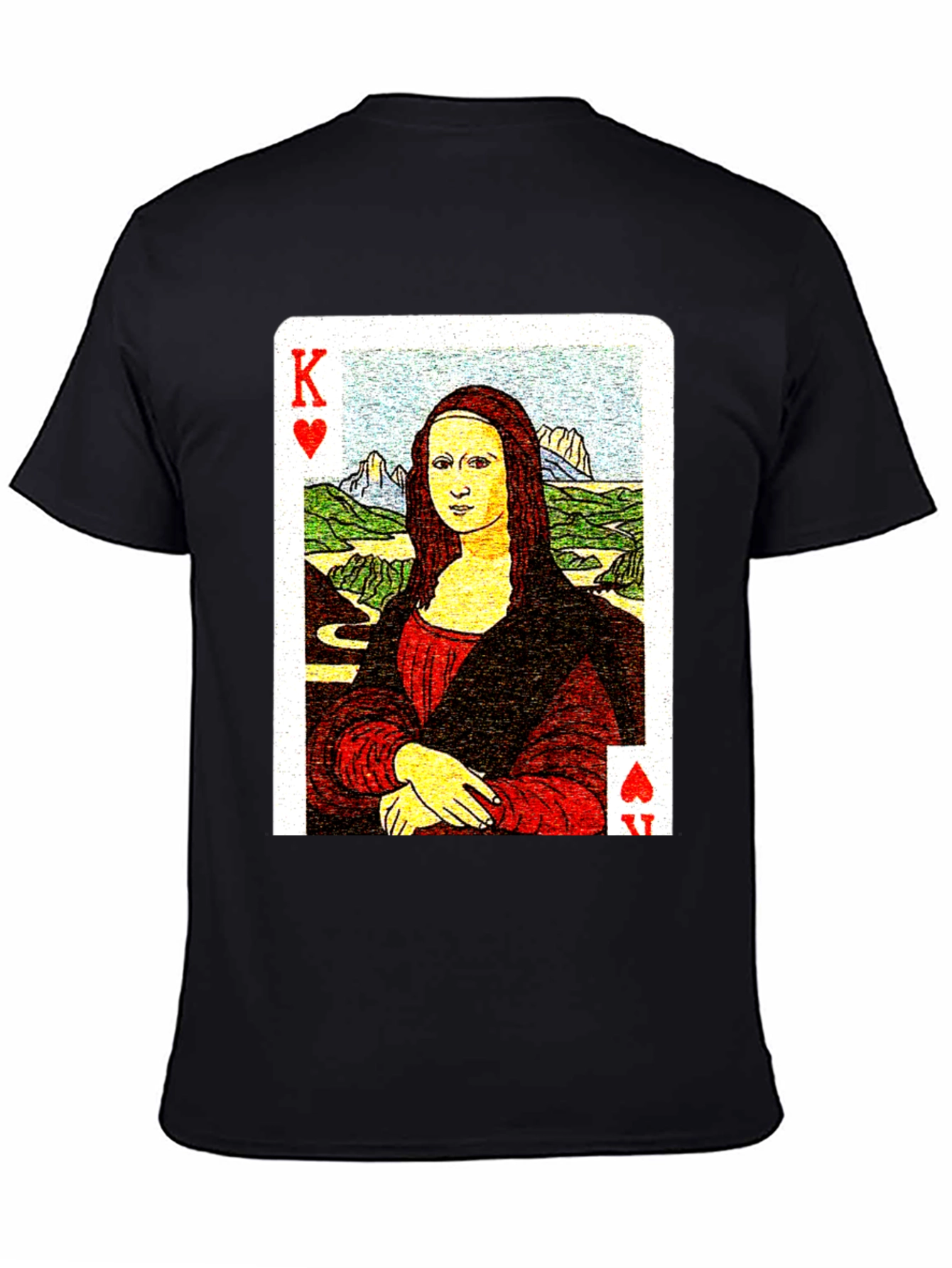 Mona Lisa King of Hearts Graphic Tee