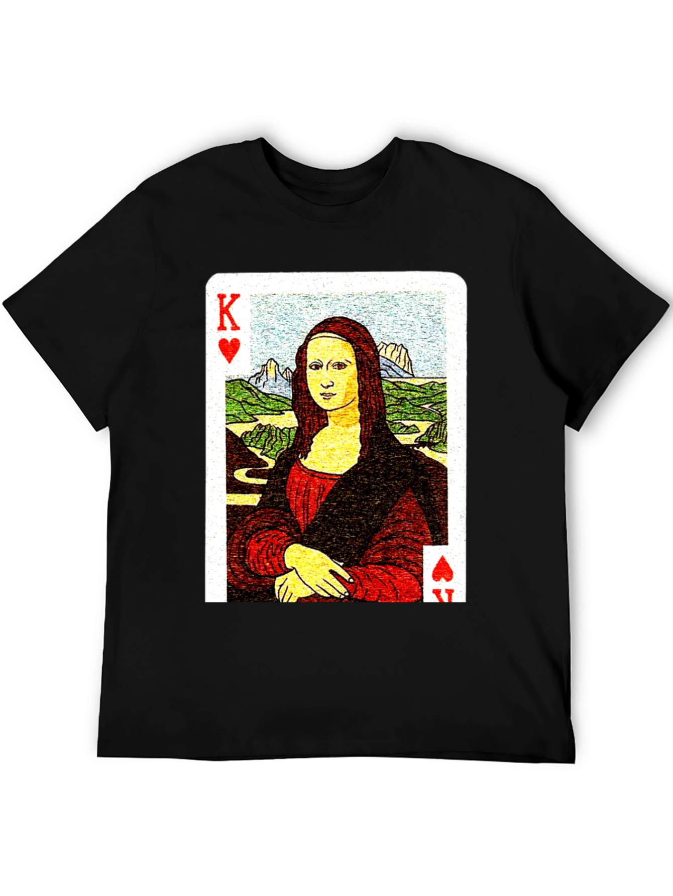Mona Lisa King of Hearts Graphic Tee