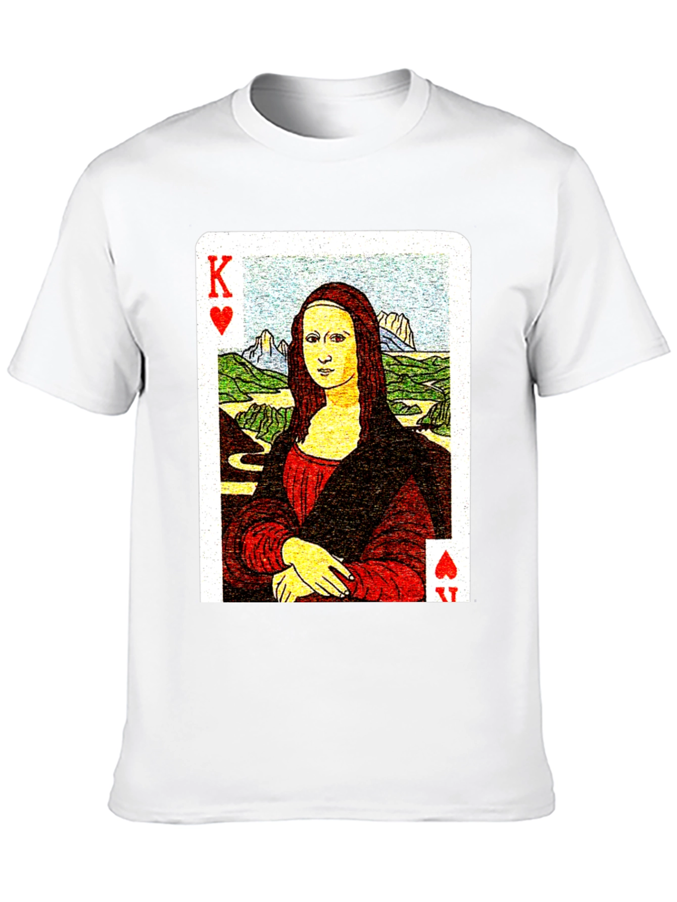 Mona Lisa King of Hearts Graphic Tee