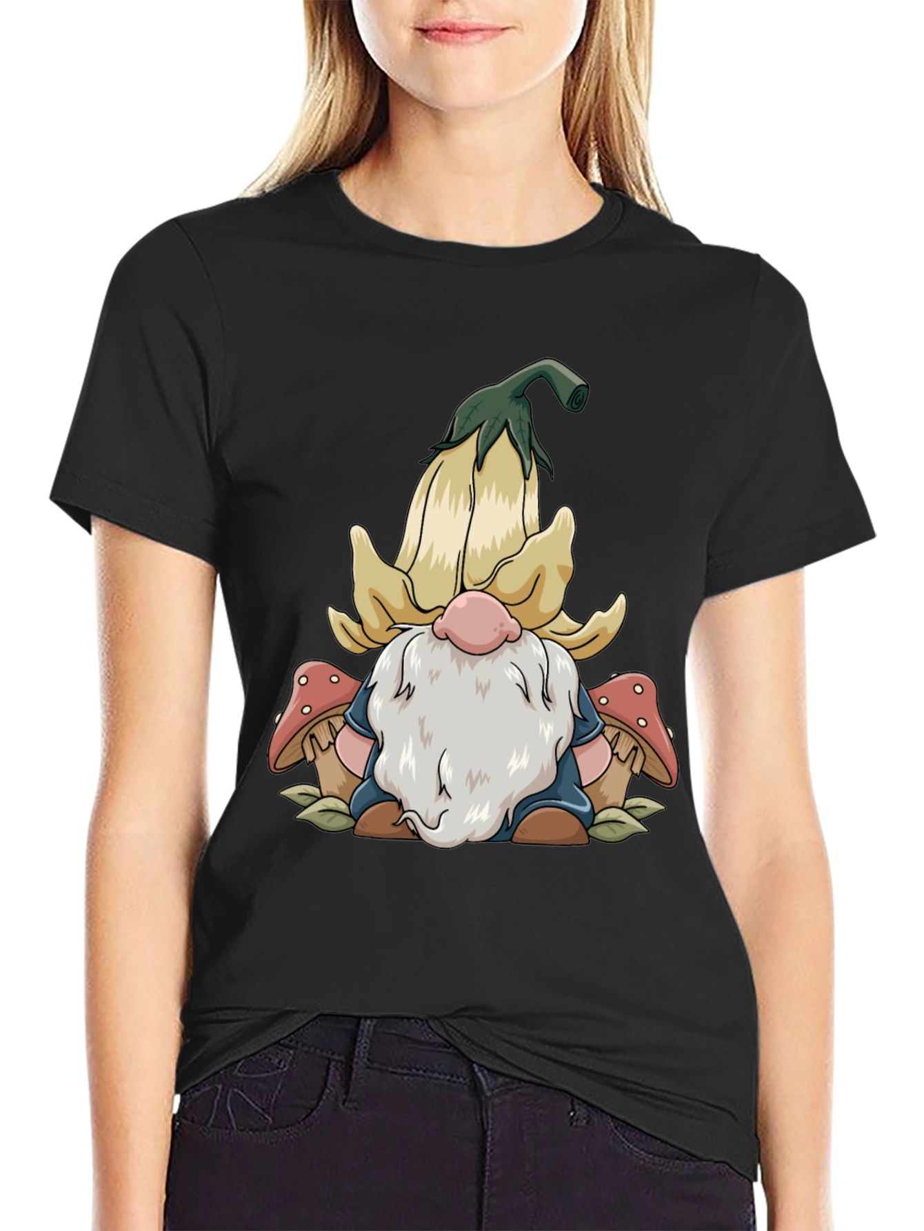 Gnome and Mushroom Graphic Tee