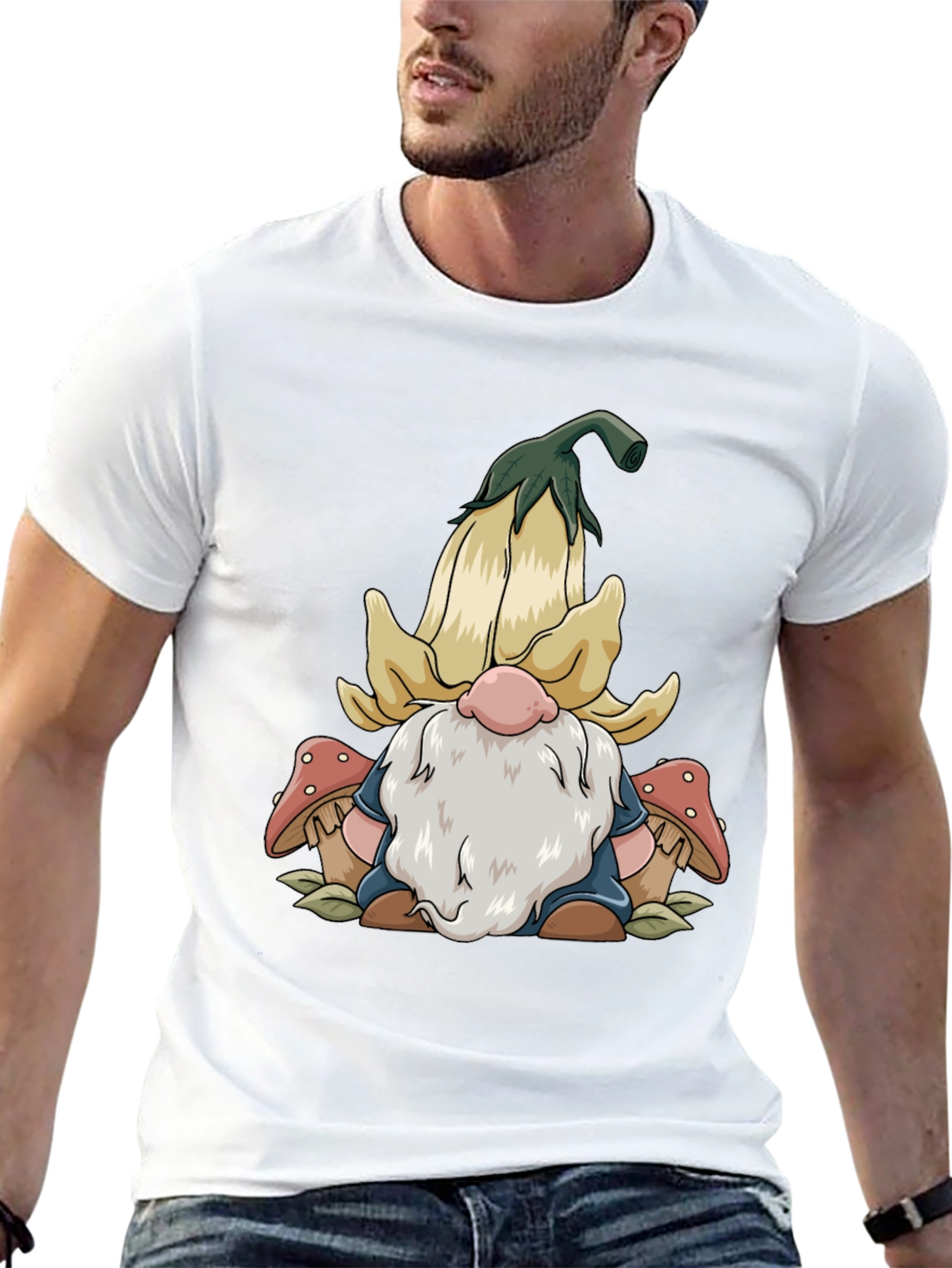 Gnome and Mushroom Graphic Tee