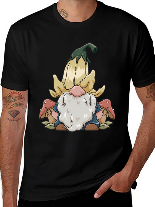 Gnome and Mushroom Graphic Tee