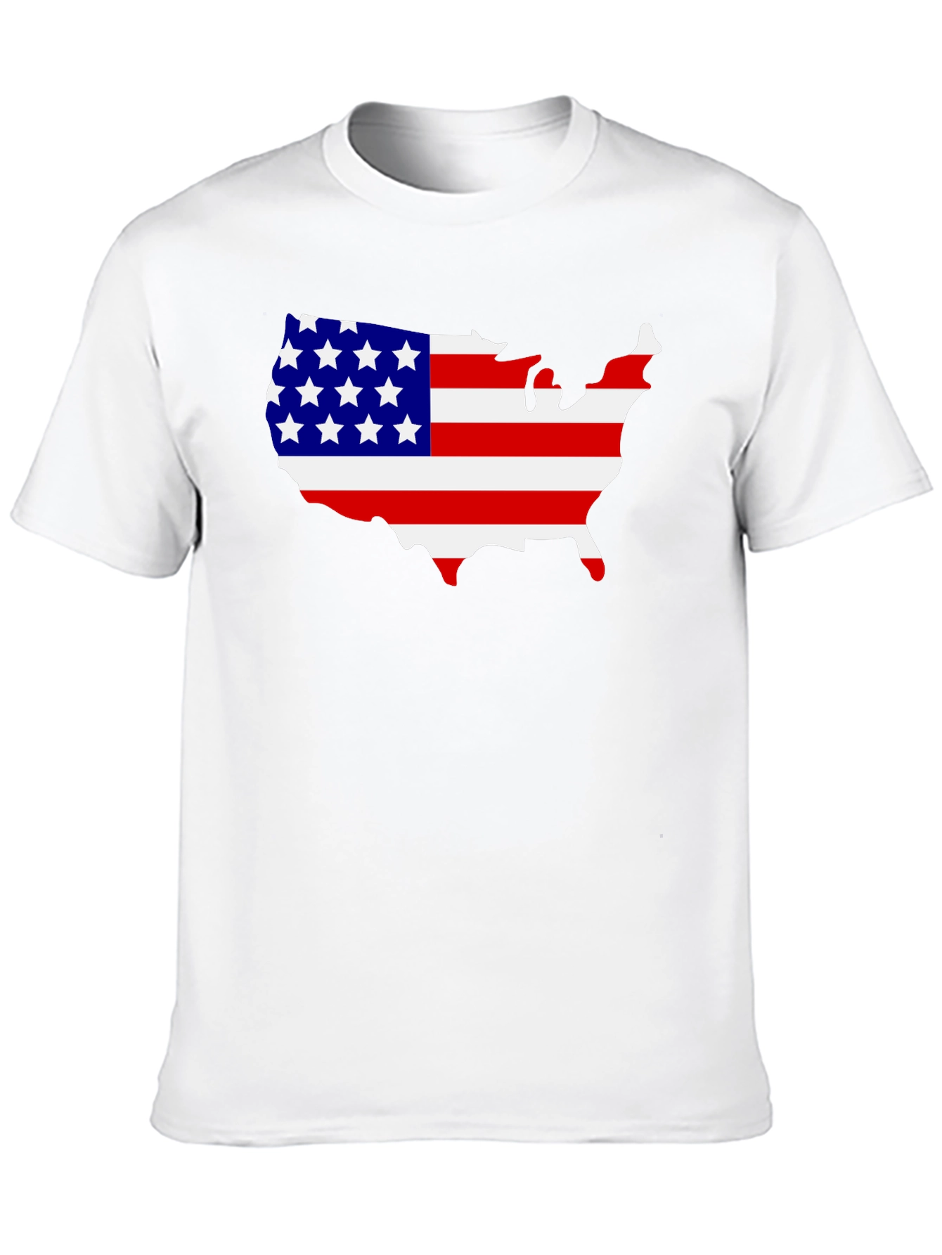 USA Flag Map Graphic T-Shirt - Patriotic Pride