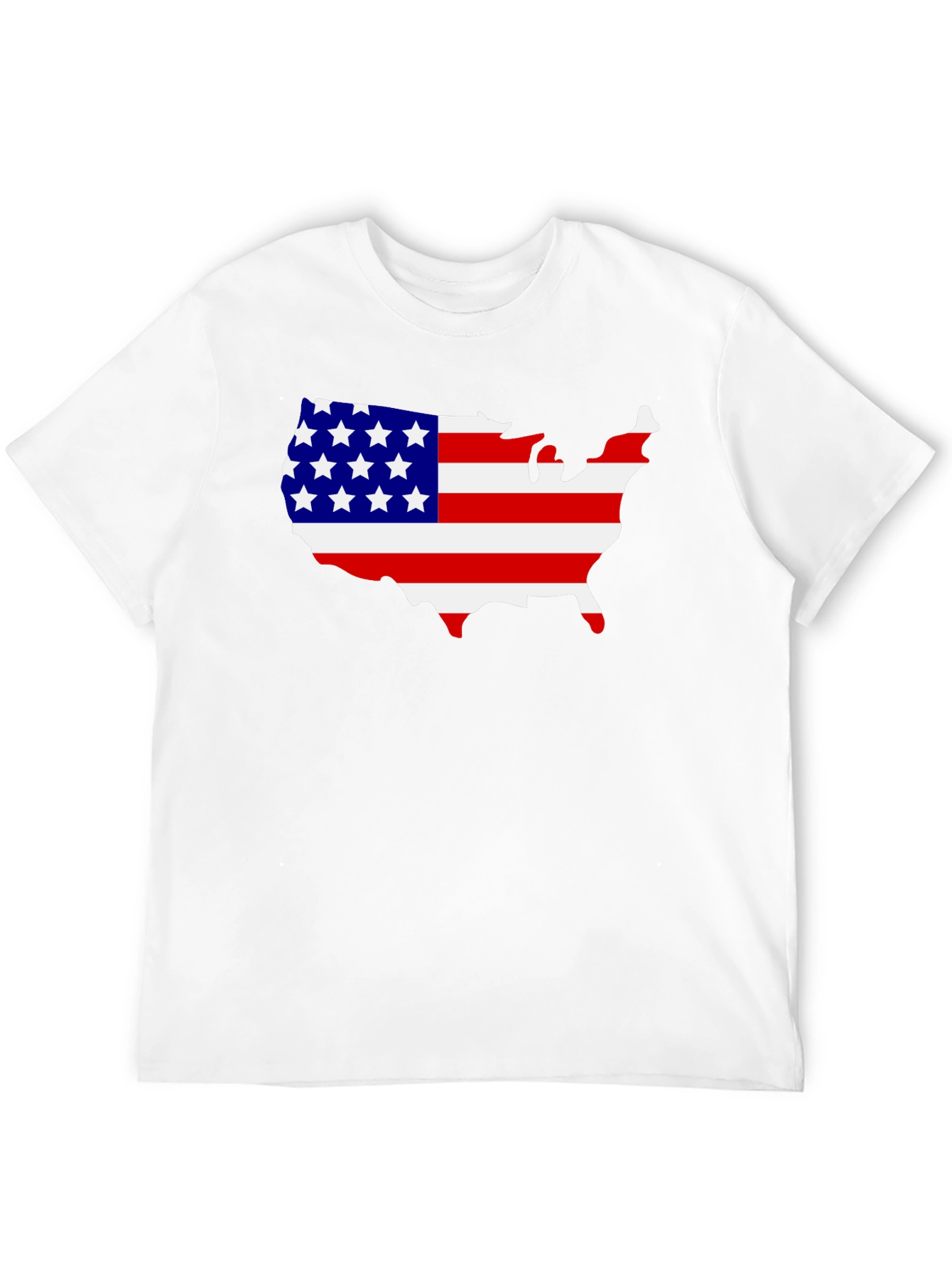 USA Flag Map Graphic T-Shirt - Patriotic Pride