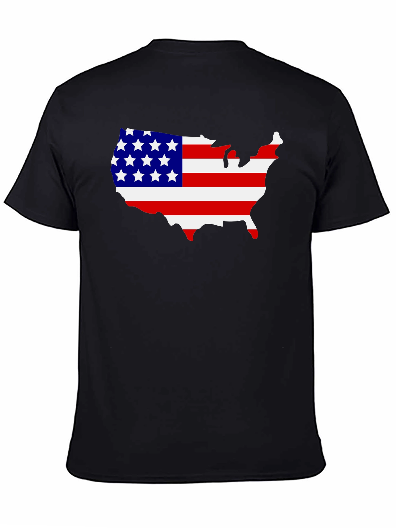 USA Flag Map Graphic T-Shirt - Patriotic Pride