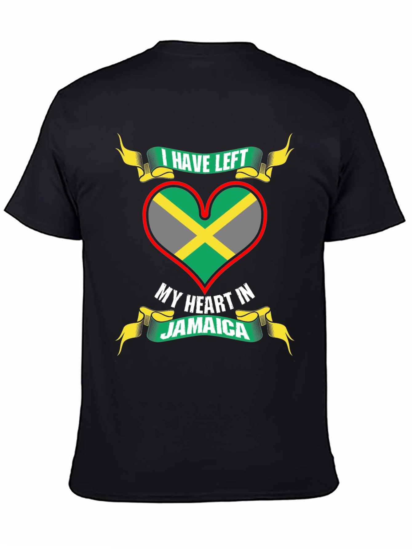 Jamaica Heart Flag Graphic T-Shirt