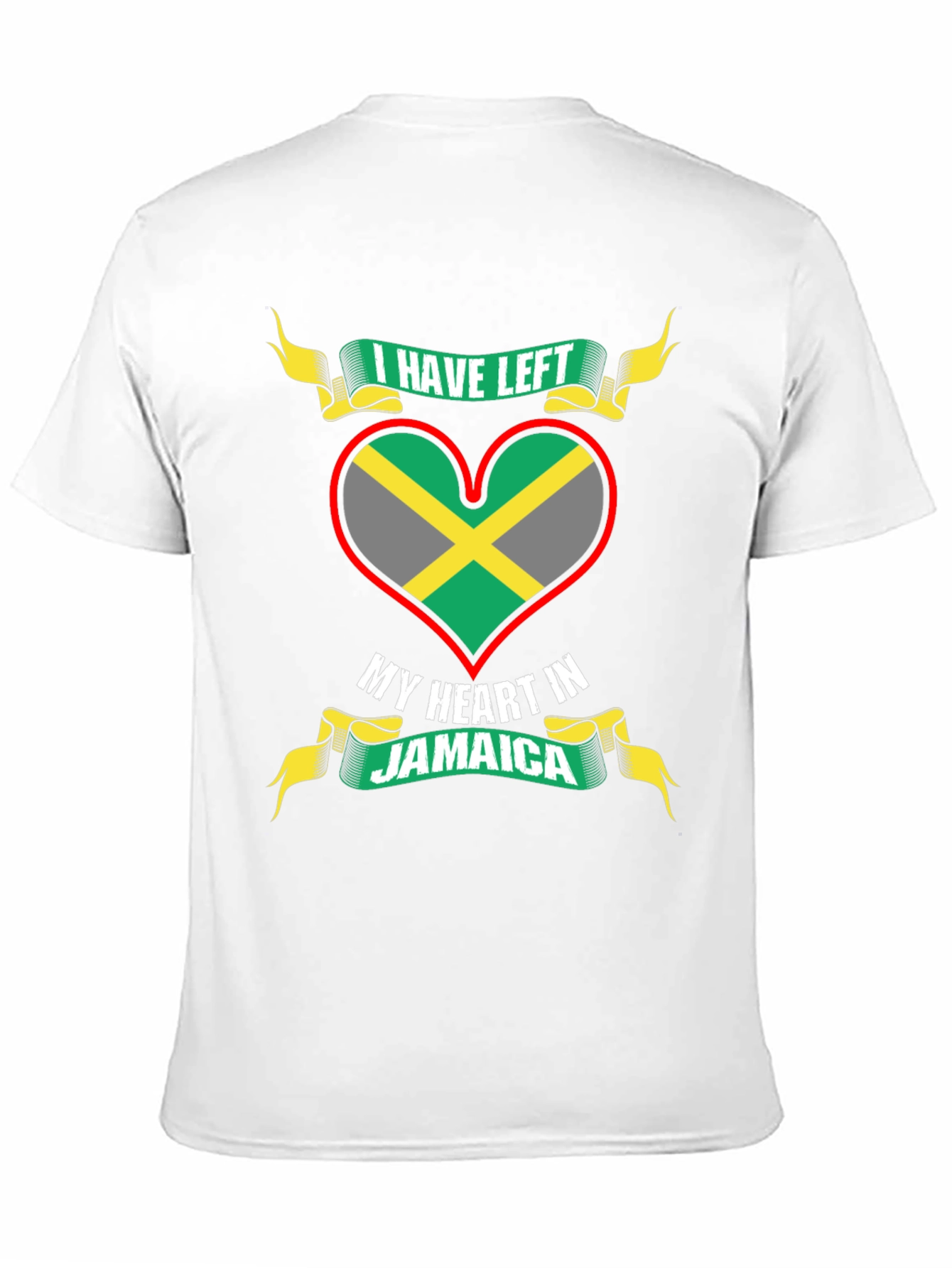 Jamaica Heart Flag Graphic T-Shirt