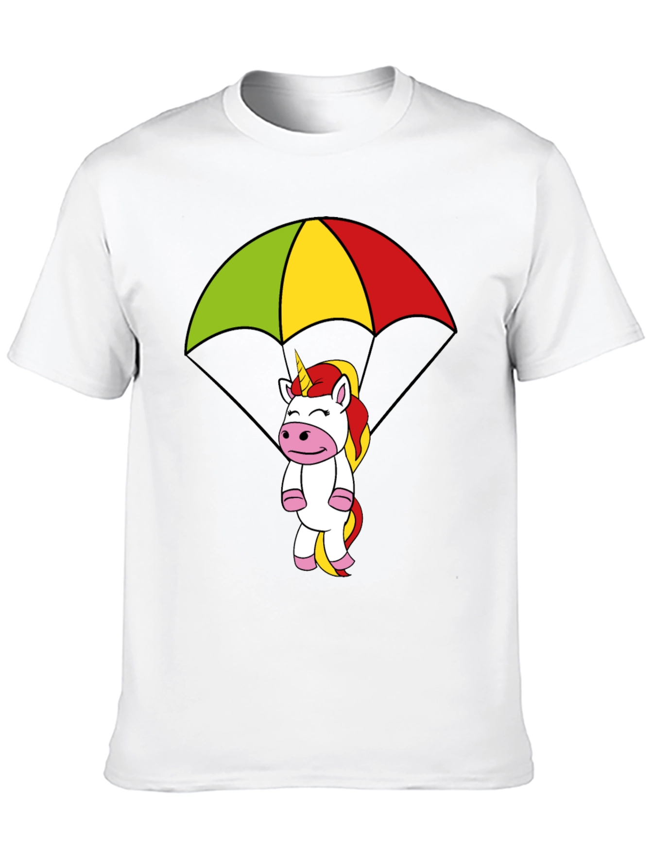 Unicorn Parachute Graphic T-Shirt